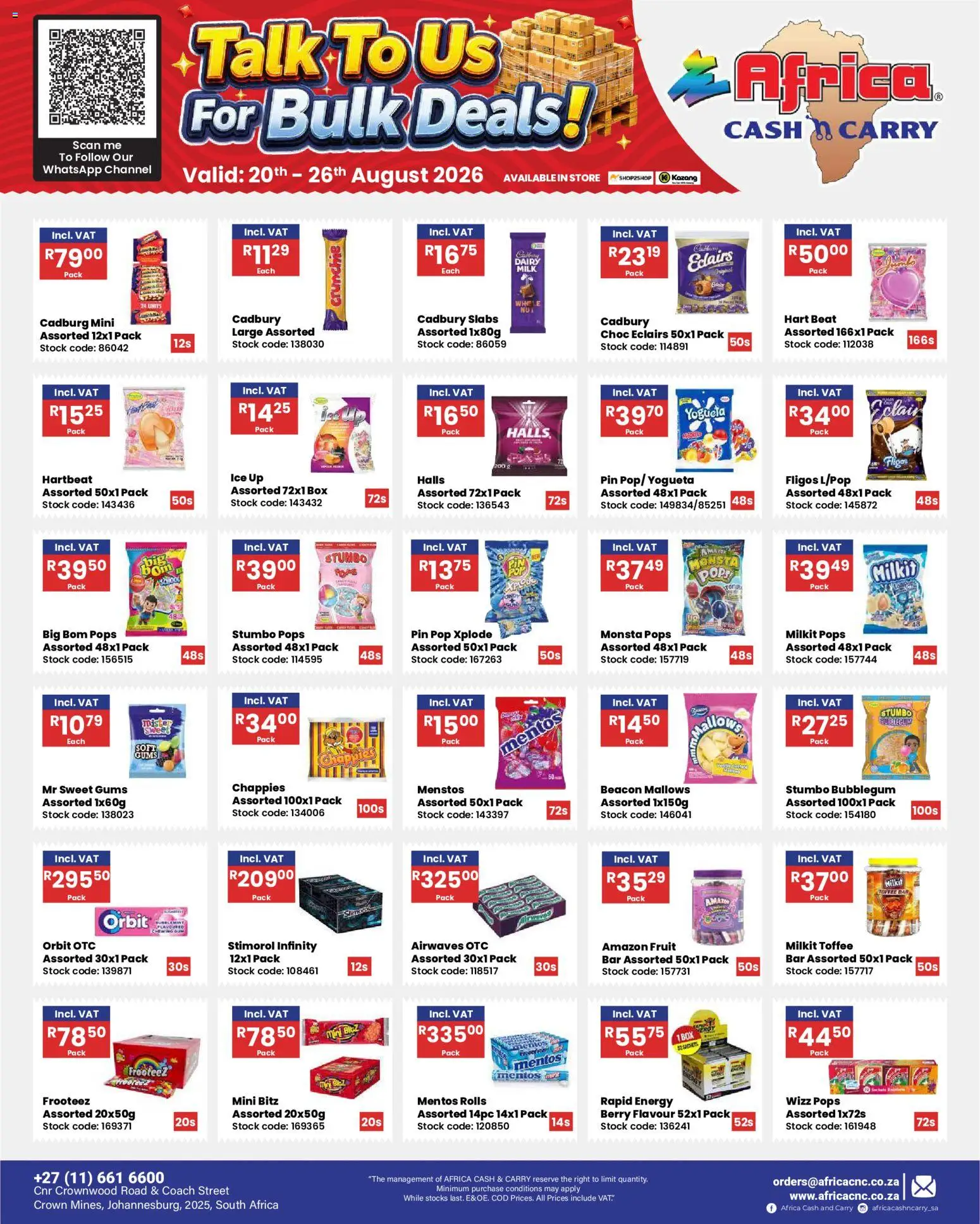 New Africa Cash & Carry catalogue – valid from 20/08/2026 | Page: 26 | Products: Box, Stock, Fruit