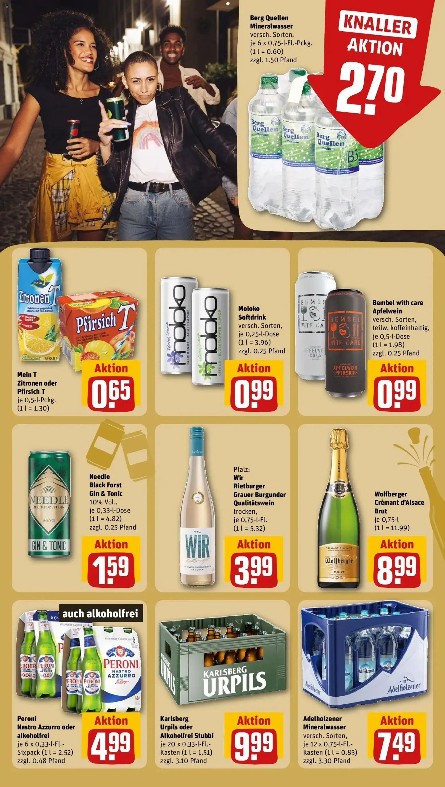 REWE Prospekt ab 14.09.2026 zum Blättern » Angebote | Seite: 19 | Produkte: Cola, Adelholzener, Mineralwasser, Zitronen