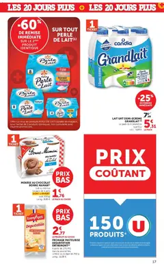 U Express - Prévisualisation de U Express - Les prix bas de la semaine valide à partir de 29/09/2026 | Page: 17 | Produits: Pêche, Vanille, Mousse au chocolat, Lait