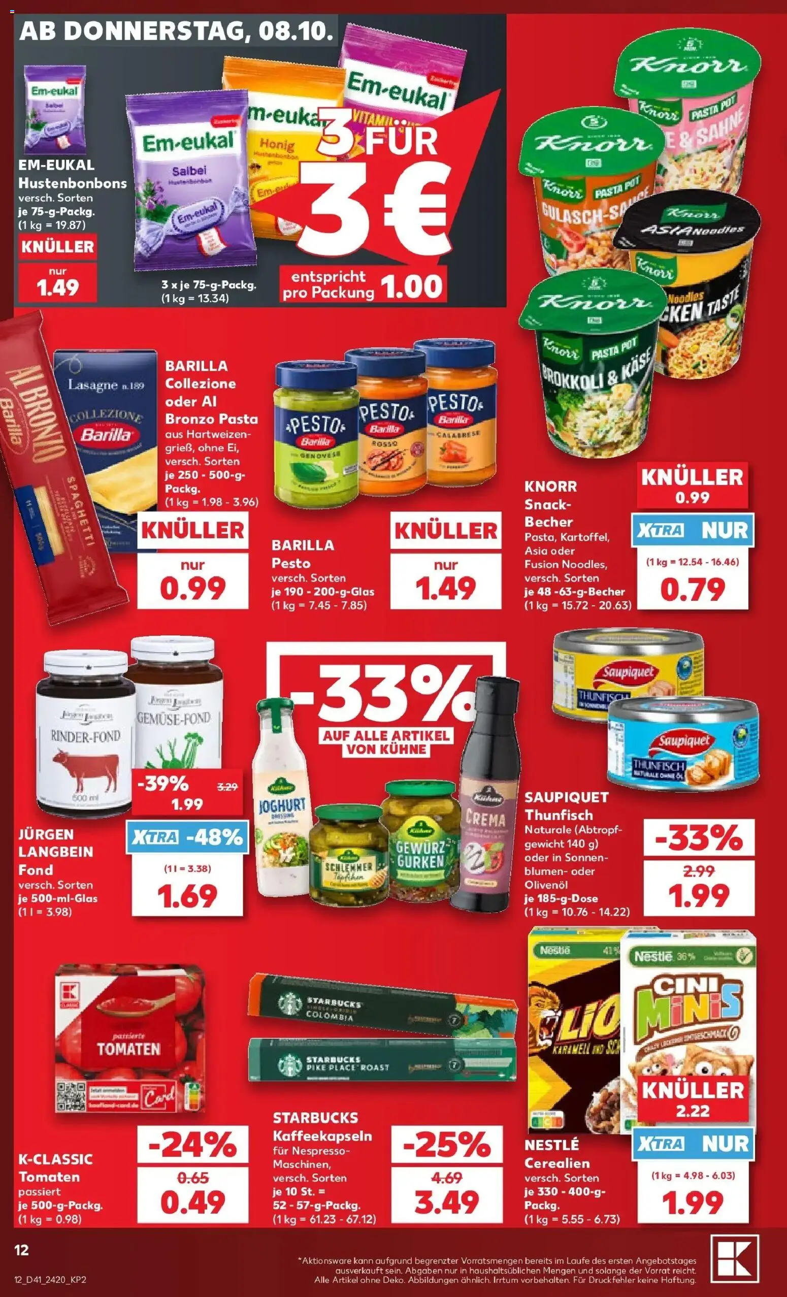 Prospekt Kaufland ab 05.10.2026 » Angebote Online zum Blättern | Seite: 22 | Produkte: Spaghetti, Blumen, Pasta, Gurken