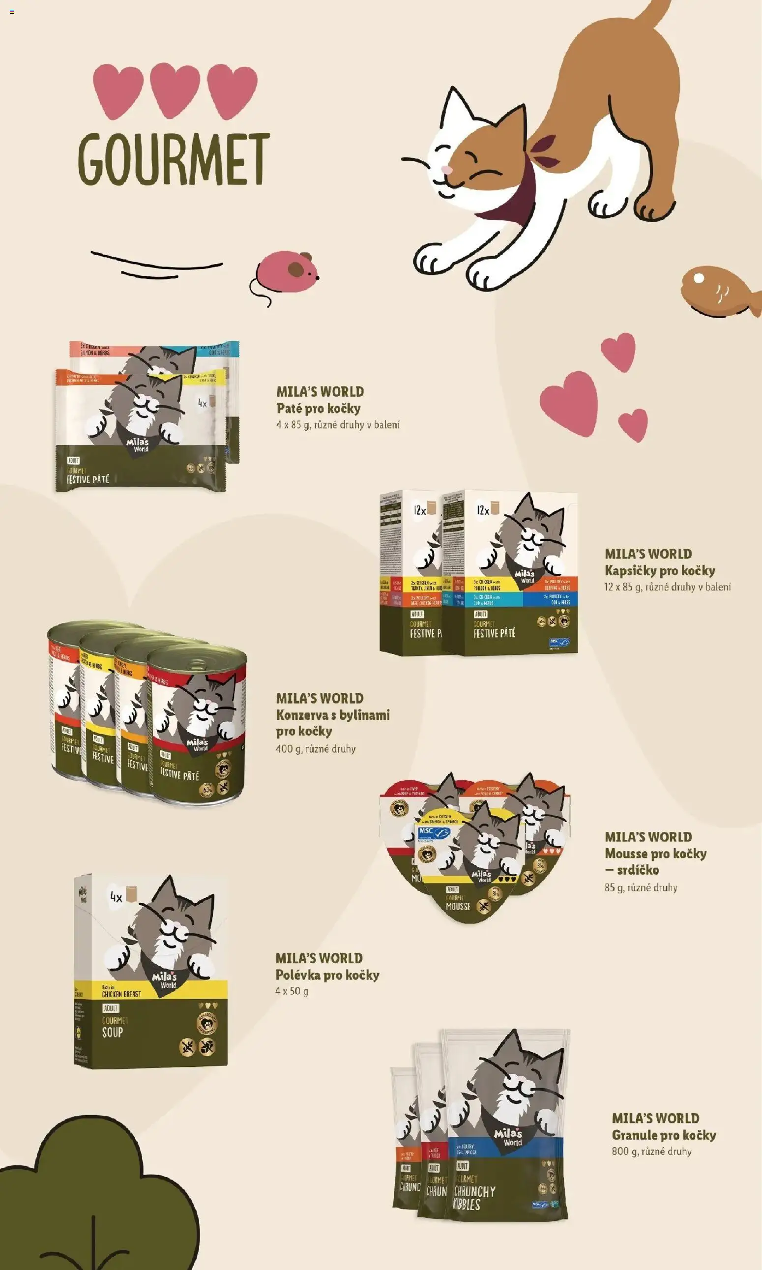 Lidl leták od 12.10.2026 - Nový akční leták | Strana: 12 | Produkty: Gourmet, Granule, Kapsičky pro kočky, Kapsičky