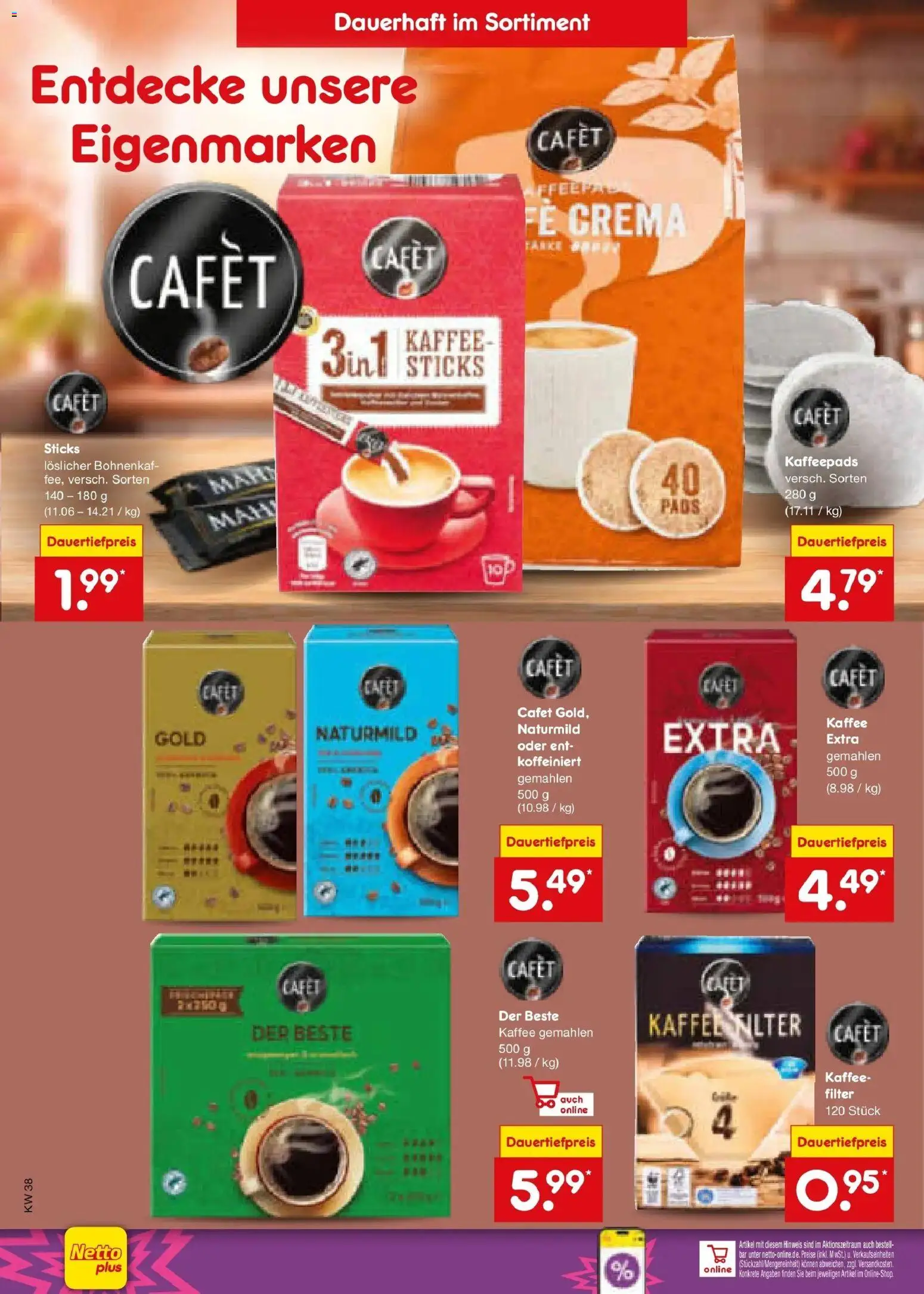 Netto Marken-Discount Prospekt Leonberg – gültig ab 14.09.2026 | Seite: 16 | Produkte: Kaffeepads, Kaffee