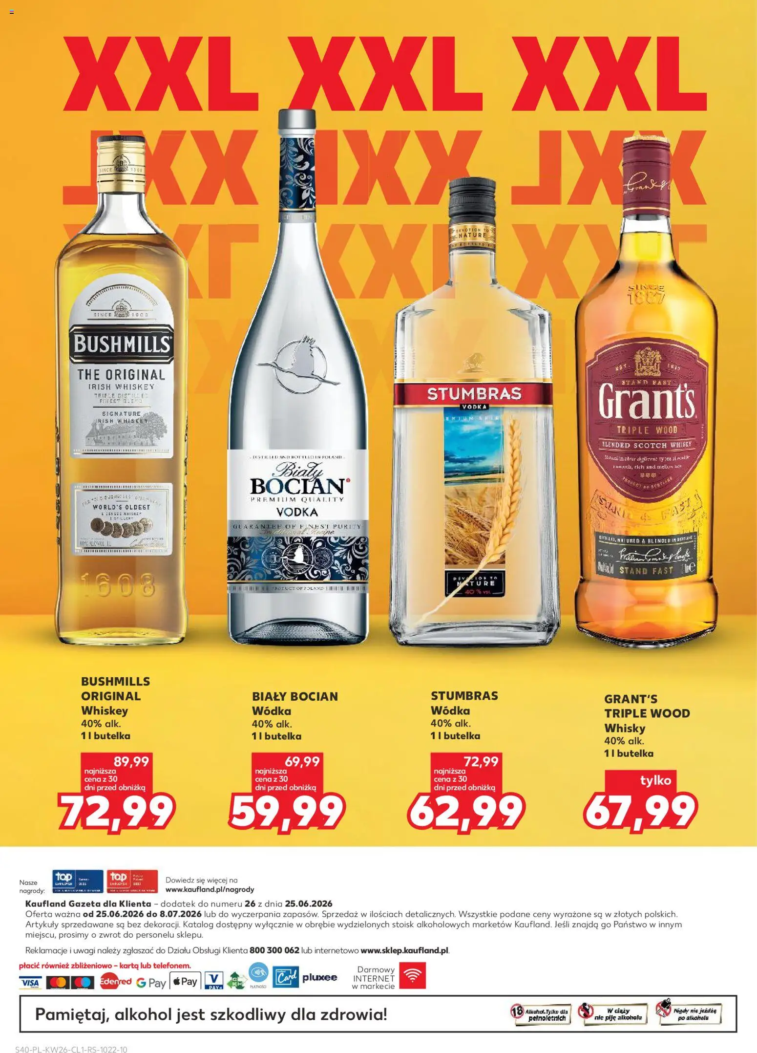 Kaufland Polsko leták - Barek od 25.06.2026 | Strana: 40 | Produkty: Whiskey, Finest, Vodka, Whisky