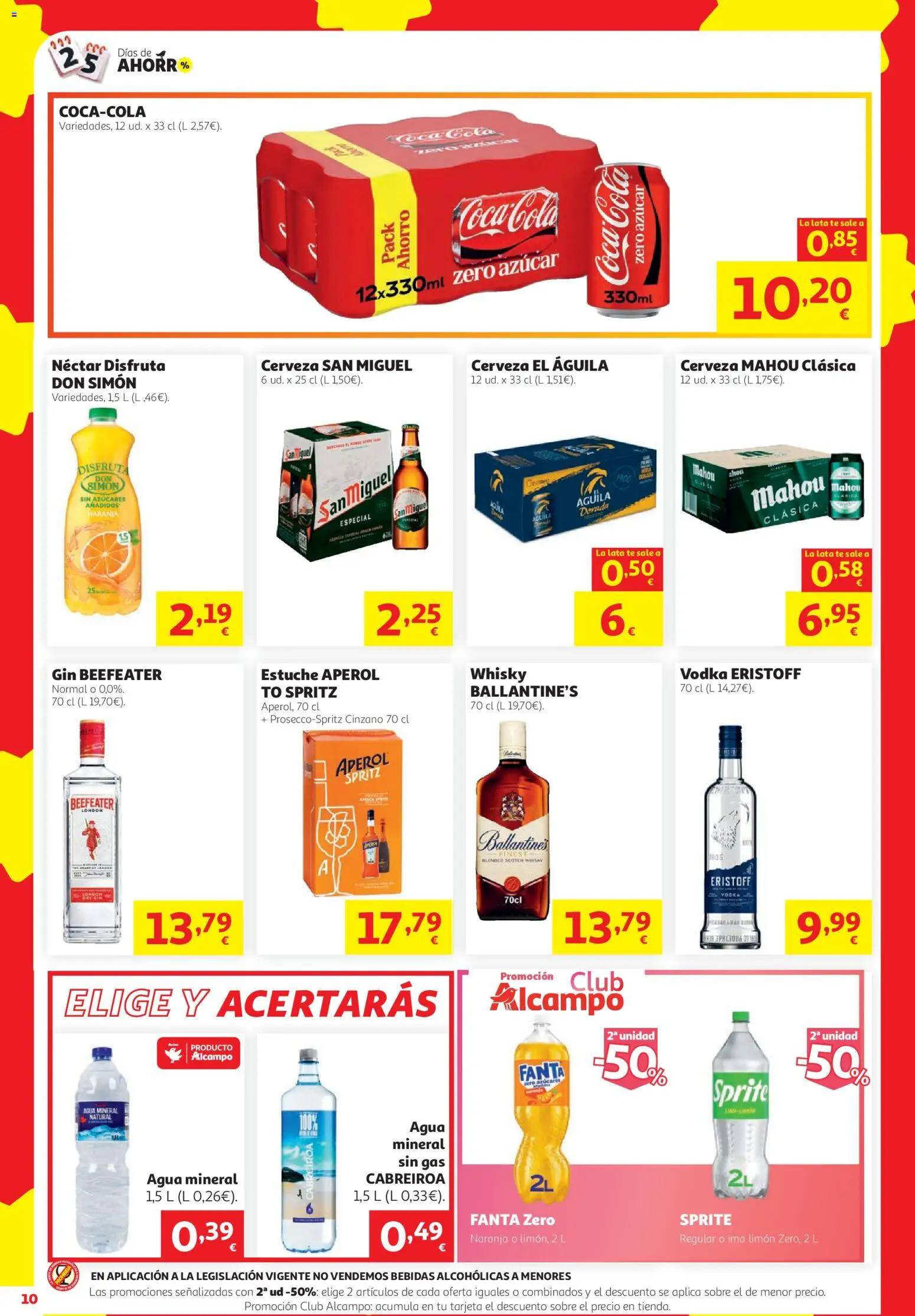Alcampo Superstore │ válido desde el 08/10/2026 | Página: 10 | Productos: Ballantine’s, Limón, Sprite, Agua mineral