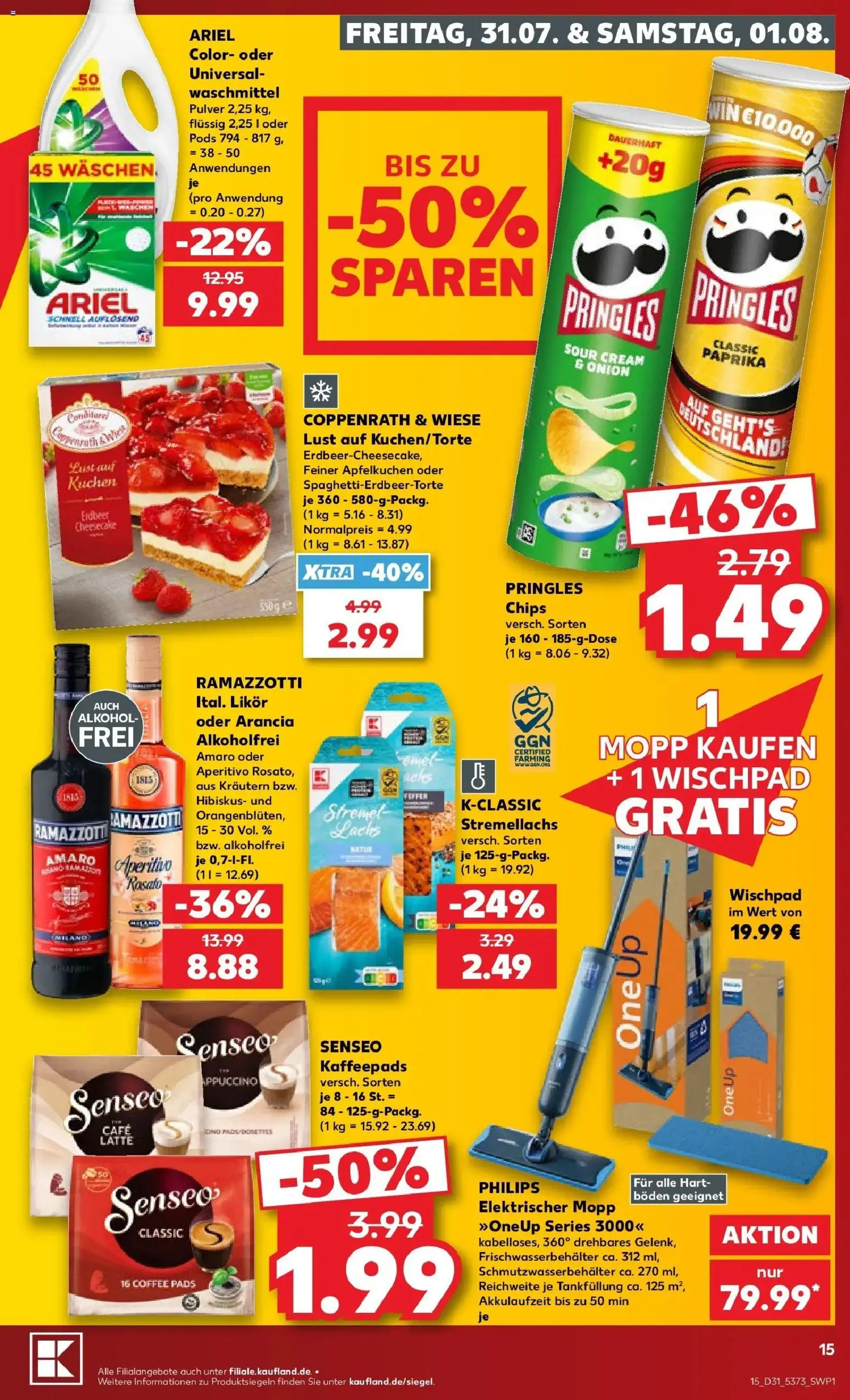 Kaufland Prospekt Bad Oldesloe – gültig ab 30.07.2026 | Seite: 15 | Produkte: Philips, Pringles, Chips, Ramazzotti