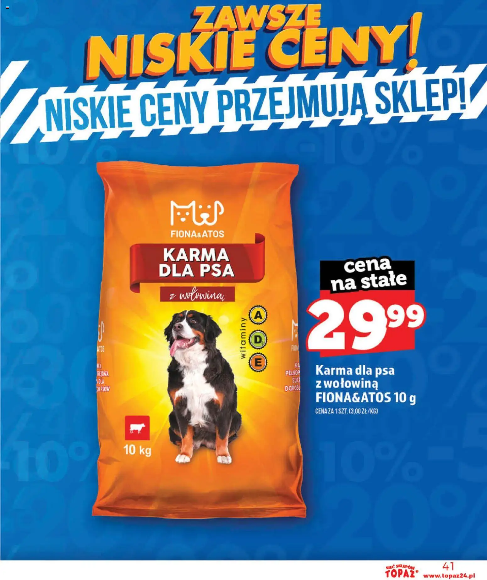 Topaz gazetka - Otwarcie Stoczek Łukowski od 30.05.2026 | Strona: 41 | Produkty: Karma dla psa, Wołowina