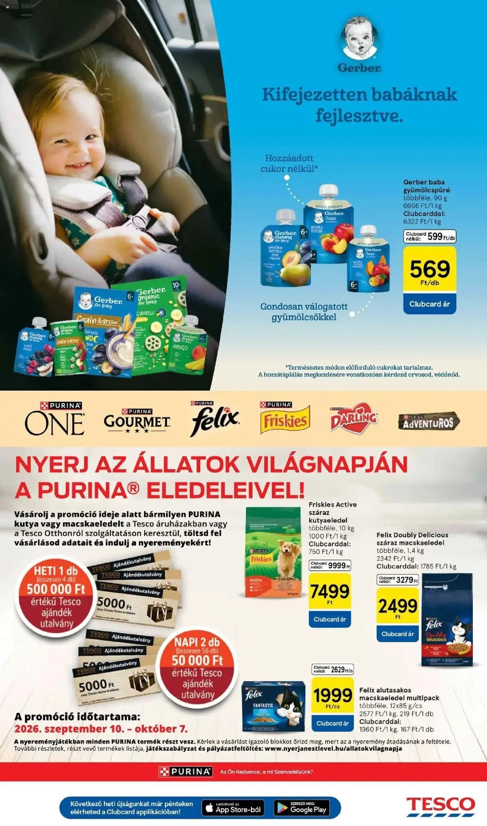 Tesco akciós ujság - amely érvényes a következő dátumtól: 2026.10.01. | Oldal: 27 | Termékek: Macskaeledel, Kutyaeledel, Friskies, Felix