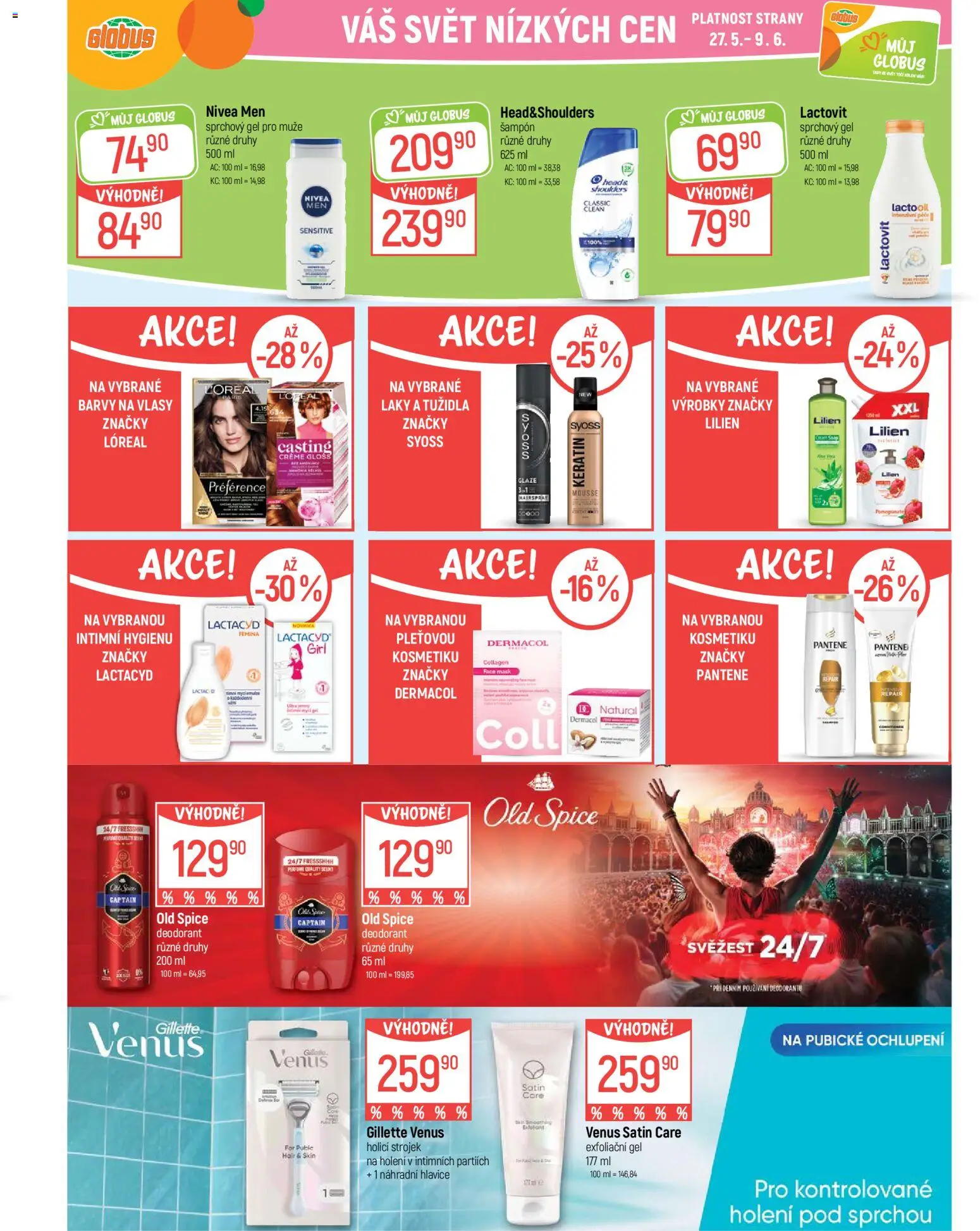 Globus leták - Praha-Štěrboholy od 27.05.2026 | Strana: 31 | Produkty: Deodorant, Old Spice, Šampon, Barvy na vlasy