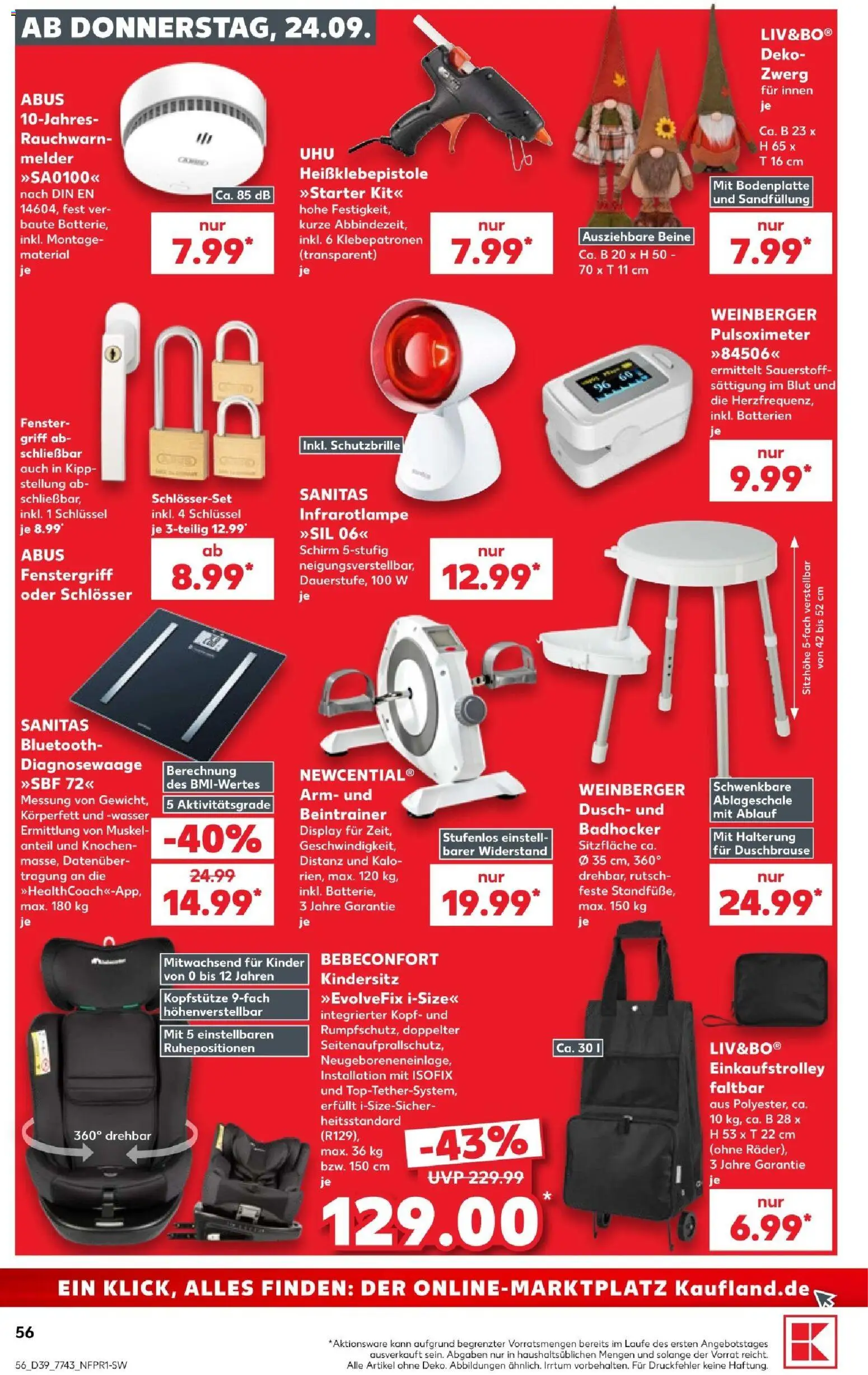 Kaufland Prospekt Völklingen – gültig ab 24.09.2026 | Seite: 56 | Produkte: Batterien, Badhocker, Wasser