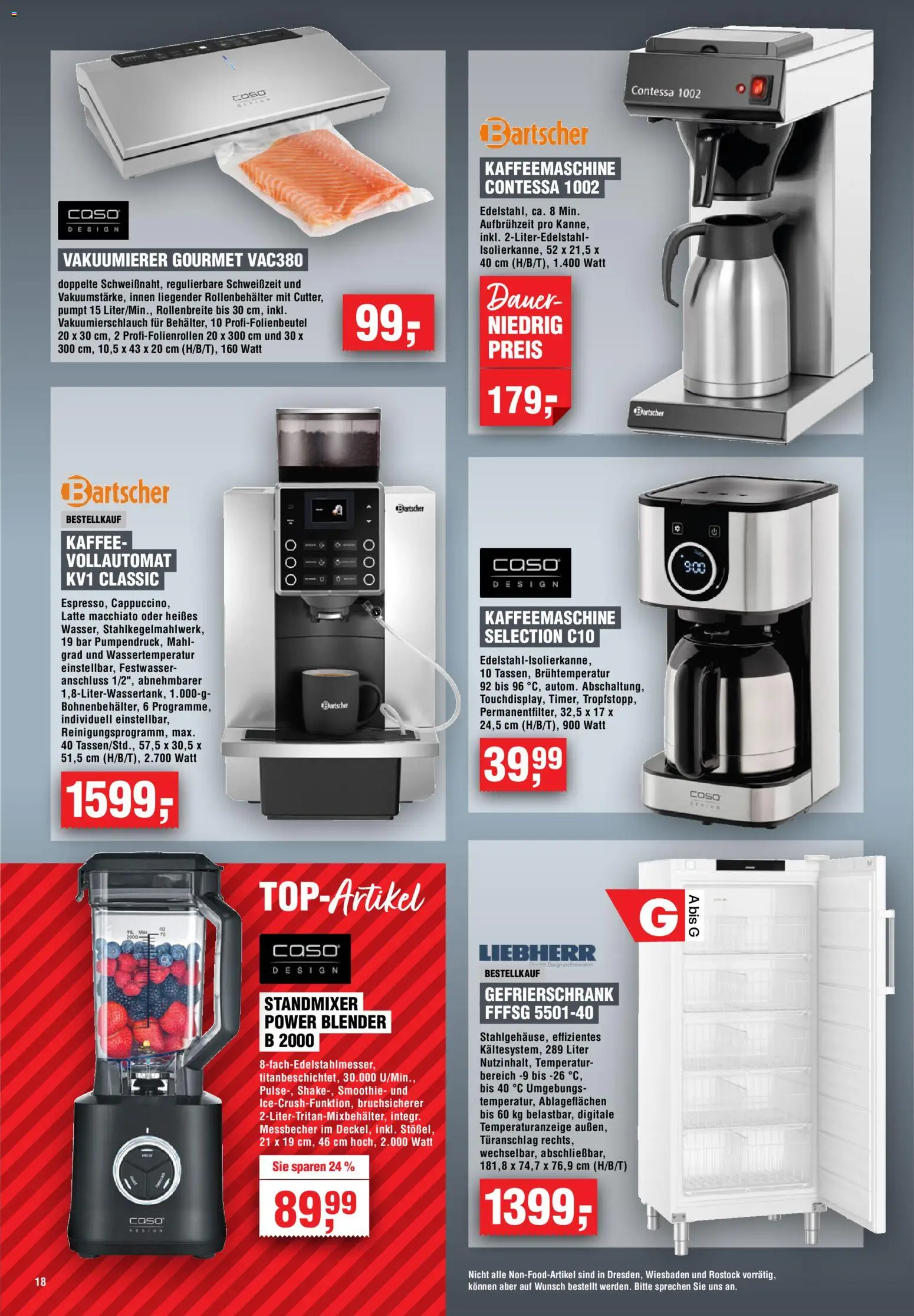 Handelshof Prospekt – gültig ab 01.10.2026 | Seite: 18 | Produkte: Liebherr, Gefrierschrank, Kaffeemaschine, Vakuumierer