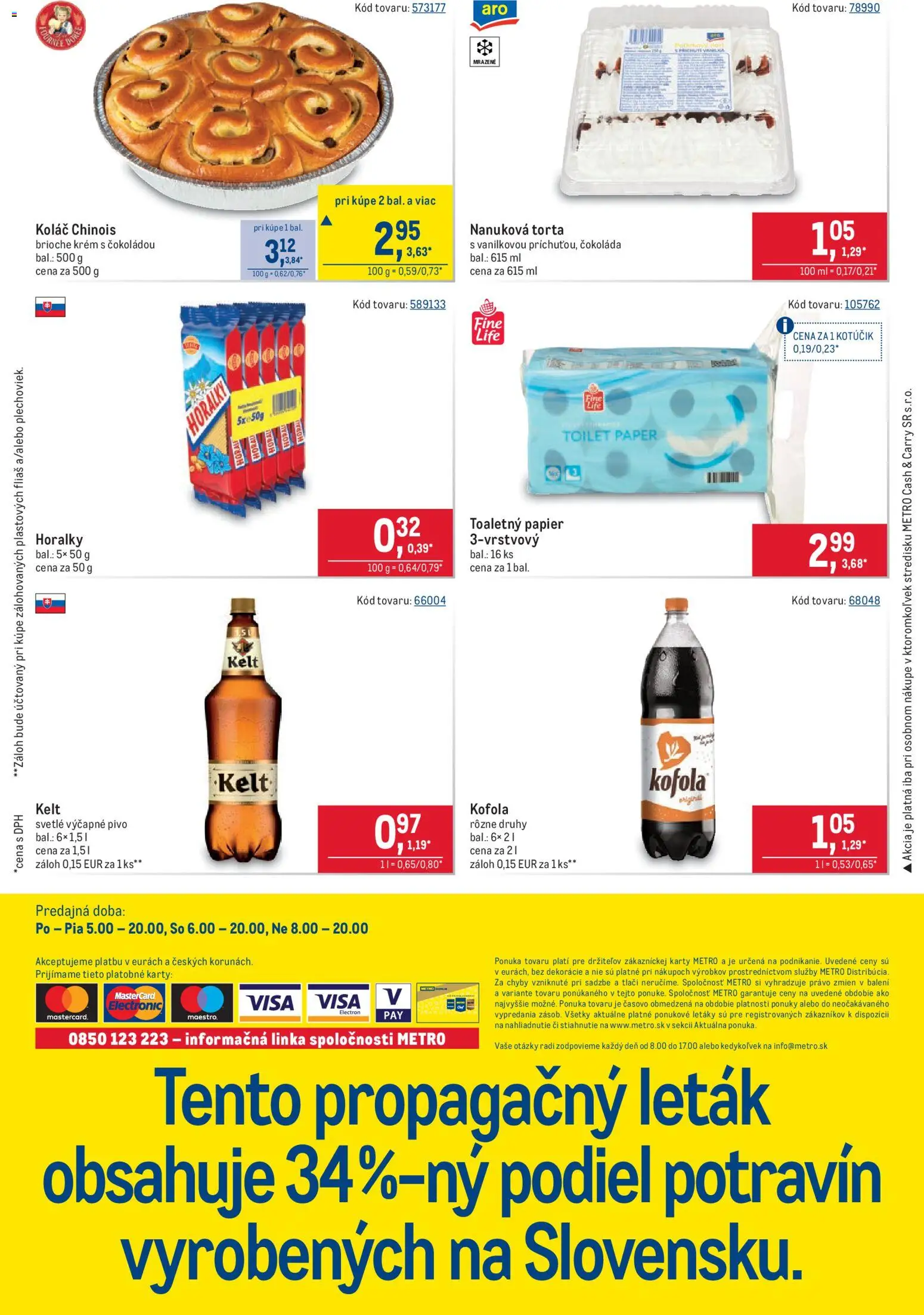 Nové Metro akcie – leták je platný od 12.08.2026 | Strana: 40 | Produkty: Kelt, Torta, Koláč, Čokoláda