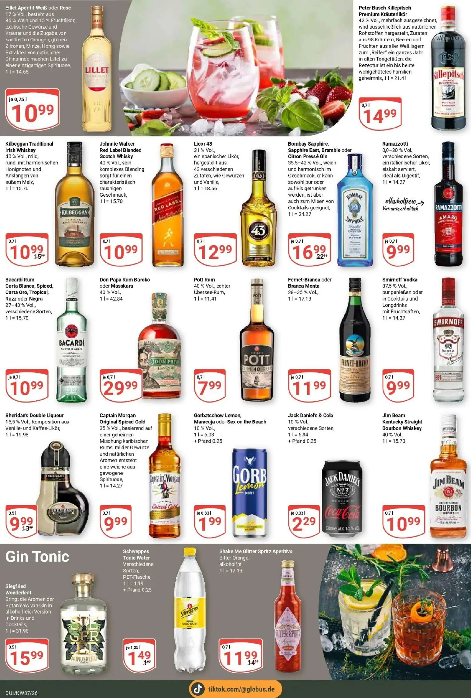 Globus Prospekt Duisburg (ab 07.09.2026) » Angebote online | Seite: 22 | Produkte: Jack Daniel's, Gewürze, Captain morgan, Ramazzotti
