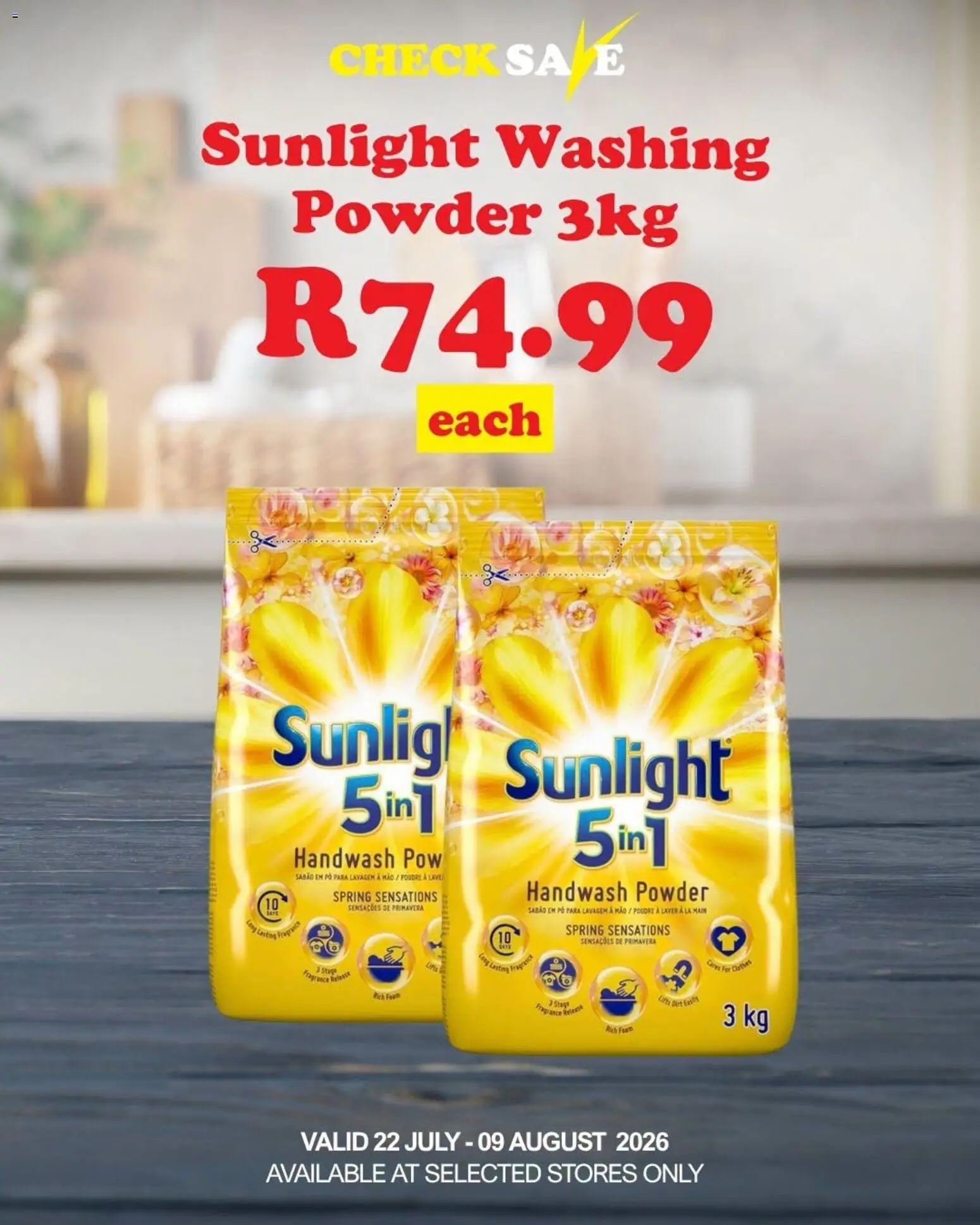 New Check Save catalogue – valid from 23/07/2026 | Page: 4 | Products: Handwash, Fragrance, Powder, Washing powder