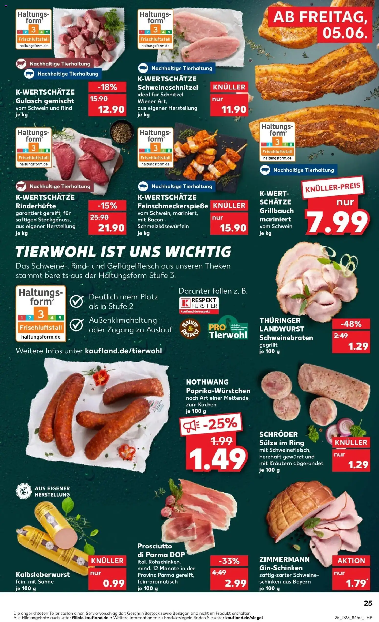 Kaufland Prospekt Schwäbisch Gmünd – gültig ab 04.06.2026 | Seite: 25 | Produkte: Schnitzel, Paprika, Schinken, Steak