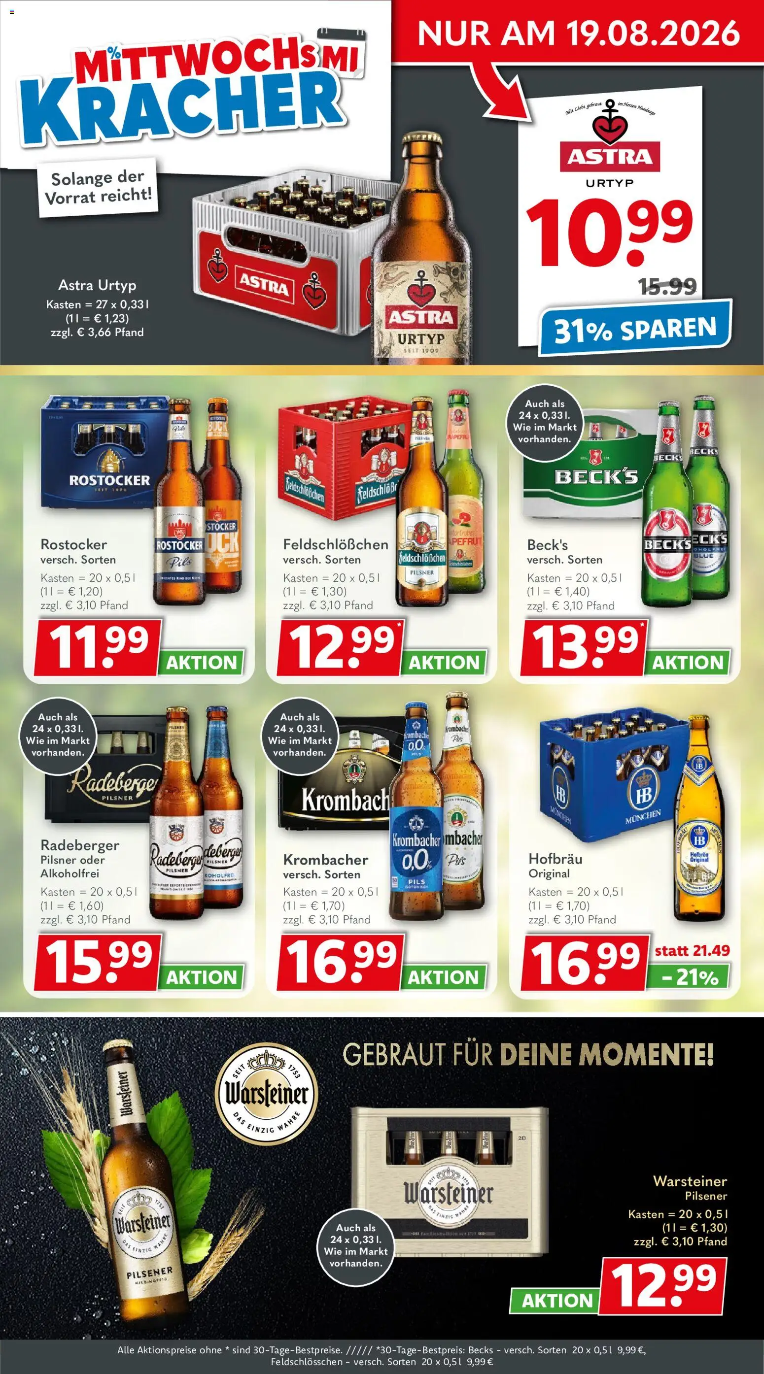 Getränkeland Prospekt – gültig ab 17.08.2026 | Seite: 2 | Produkte: Pils, Warsteiner, Krombacher, Radeberger pilsner