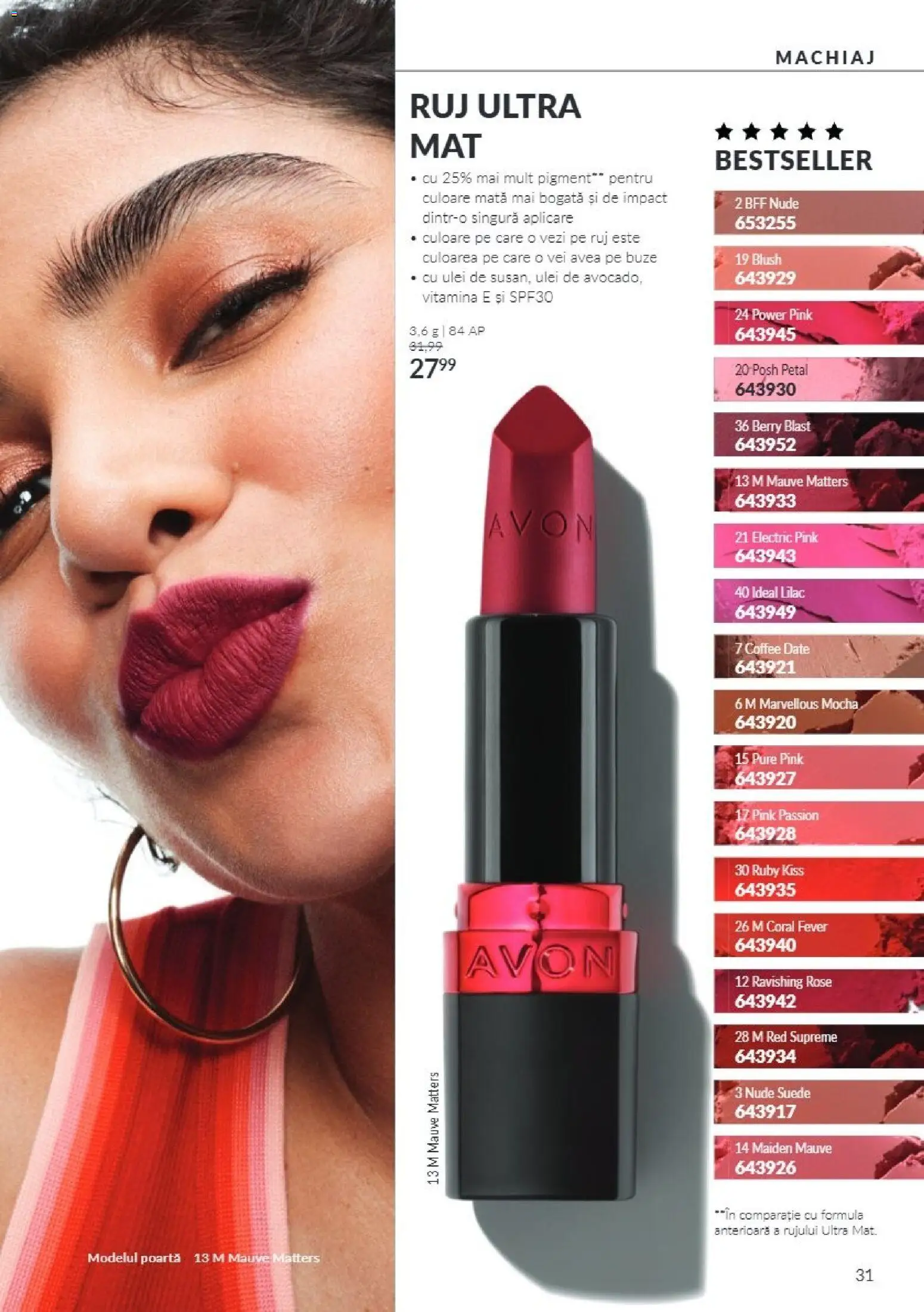 Noul catalog Avon – valabil de la 01.10.2026 | Pagină: 31 | Produse: Machiaj, Blush, Impact, Ulei