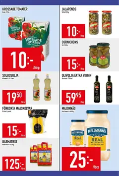 Matdax erbjudanden - Förhandsvisning av reklamblad från butik Matdax aktuell från 11.05.2026 | Sida: 12 | Produkter: Krossade tomater, Majonnäs, Olivolja, Tomater