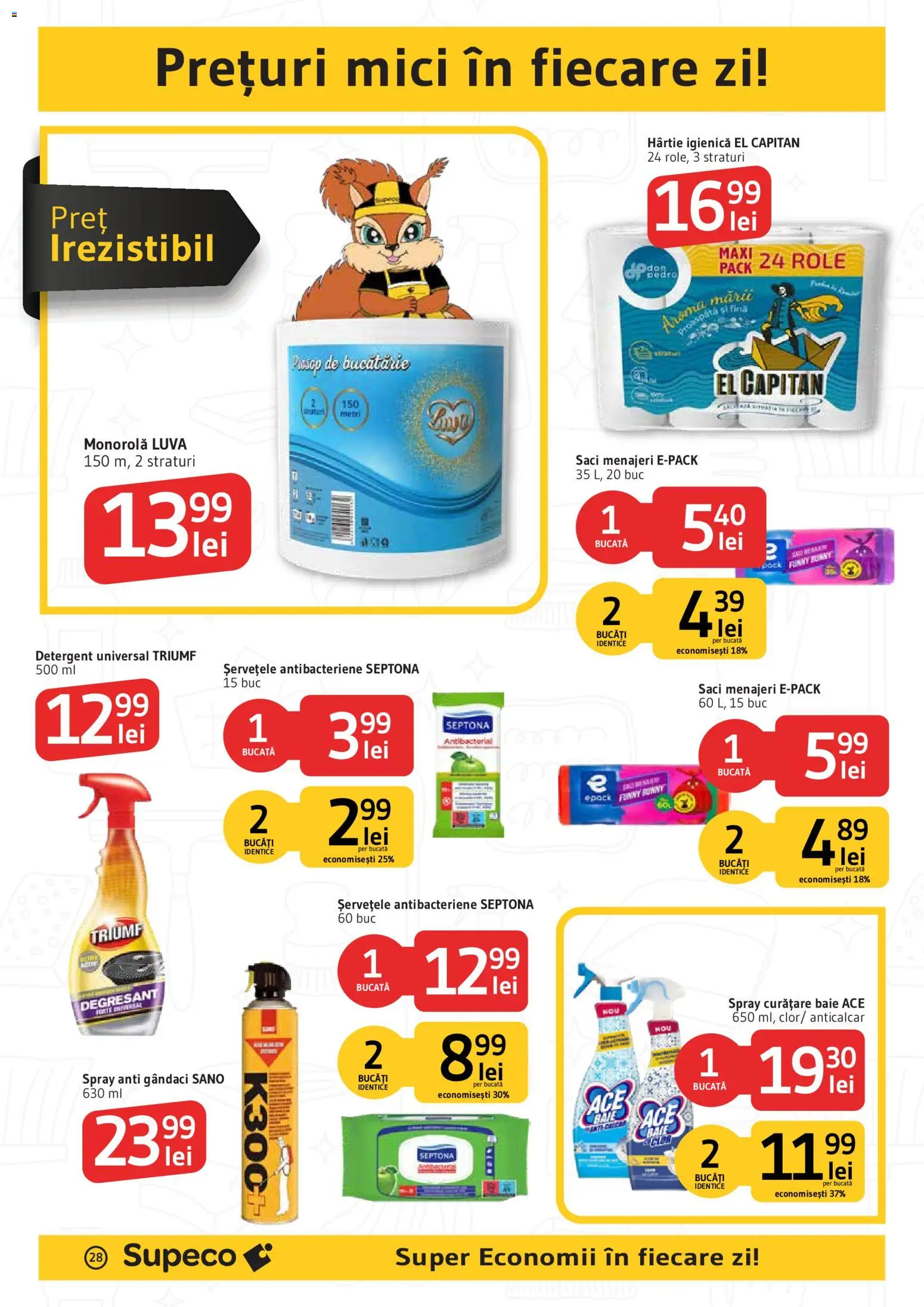 Noul catalog Supeco – valabil de la 20.08.2026 | Pagină: 28 | Produse: Bucătărie, Mici, Detergent, Șervețele antibacteriene