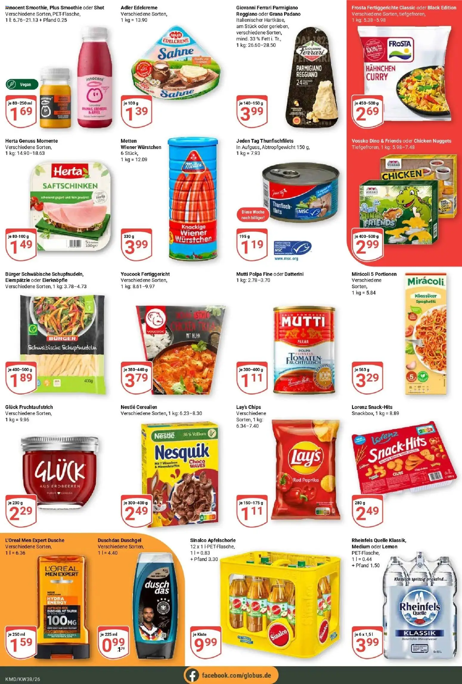 Globus Prospekt Köln (ab 14.09.2026) » Angebote online | Seite: 3 | Produkte: Sinalco, Burger, Duschdas, Fertiggerichte