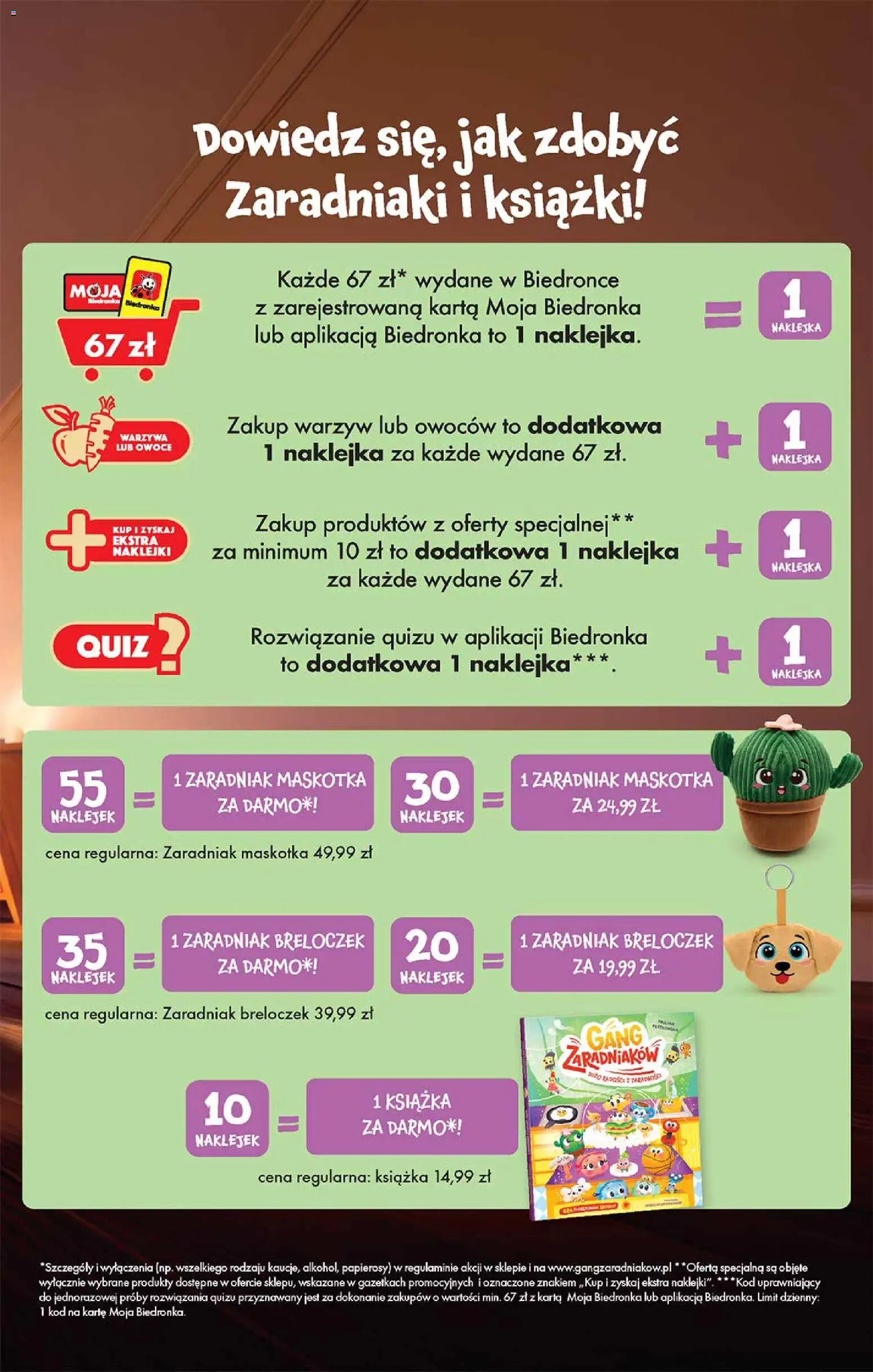 Biedronka gazetka - Gang zaradniakow od 24.08.2026 | Strona: 2 | Produkty: Karta, Książki, Warzywa, Owoce