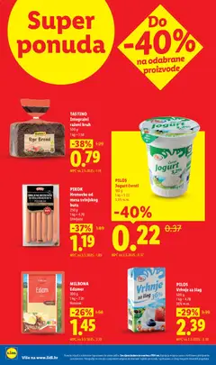 PILOS Vrhnje za šlag, 500 g - Pregled kataloga iz trgovine Lidl, vrijedi od 07.09.2026 | Stranica: 2 | Proizvodi: Pilos, Pikok, Hrenovke, Narezak