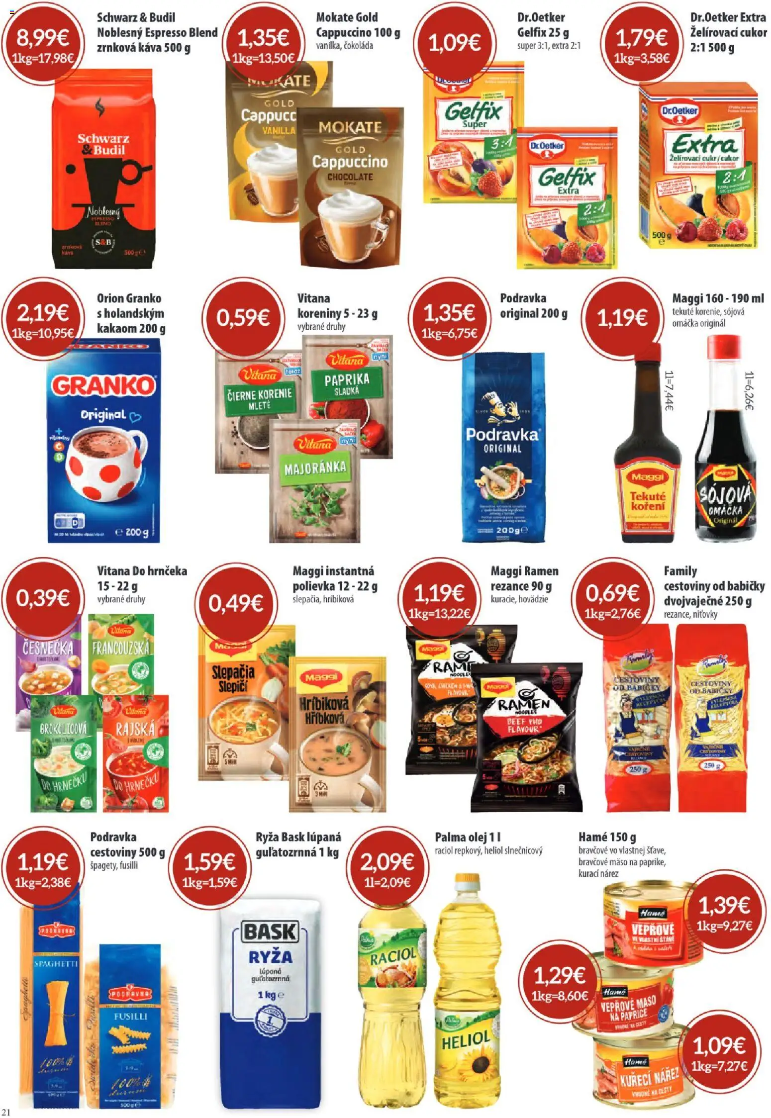 Nové Sintra akcie – leták je platný od 04.06.2026 | Strana: 21 | Produkty: Paprika, Ryža, Čokoláda, Granko