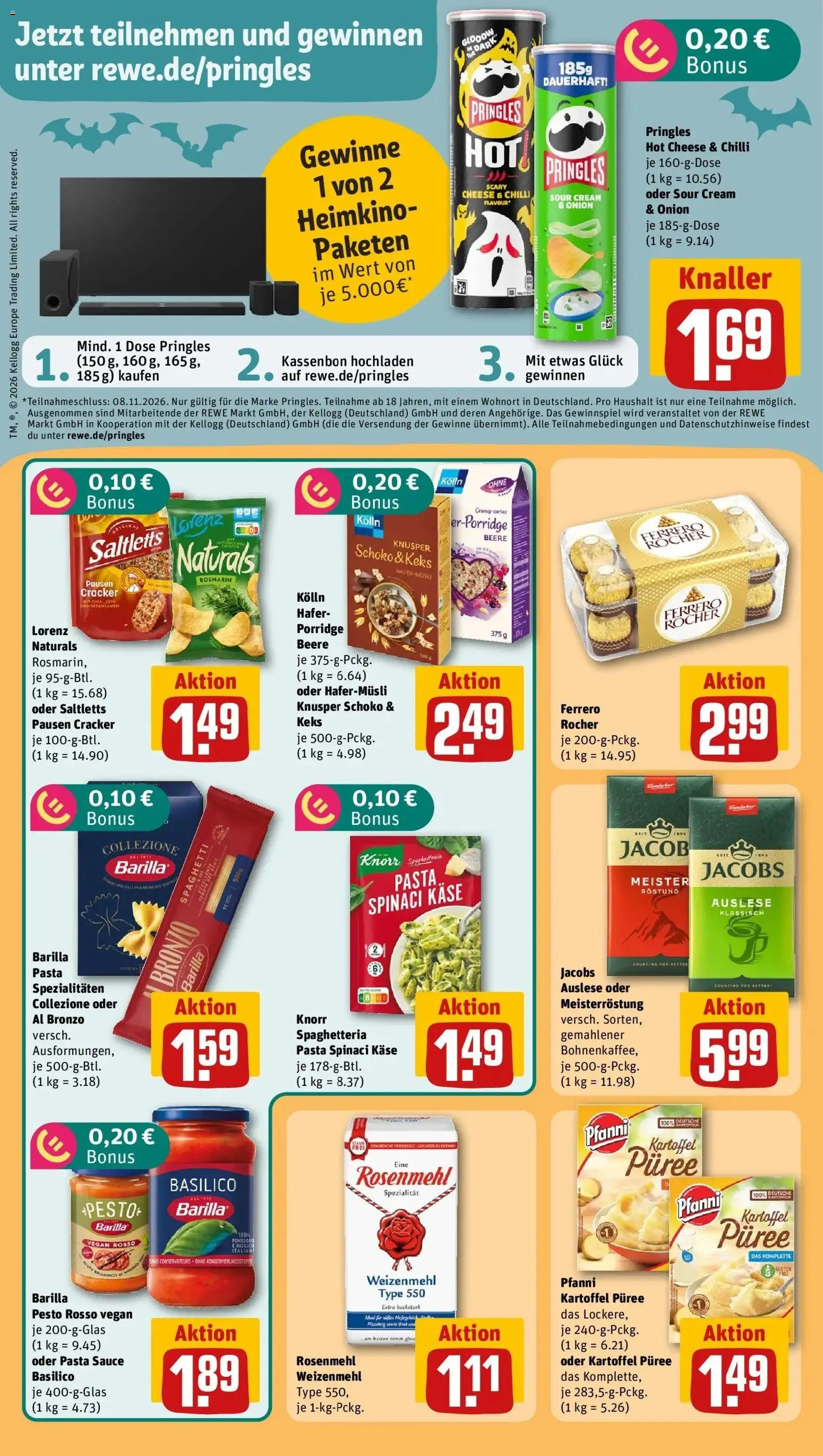 REWE Prospekt ab 26.10.2026 zum Blättern » Angebote | Seite: 12 | Produkte: Ferrero rocher, Spaghetti, Weizenmehl, Pasta