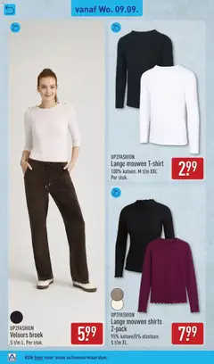 Velours broek, S t/m L. Per stuk. - Voorbeeld van een folder van Aldi, geldig van 07-09-2026 | Pagina: 44