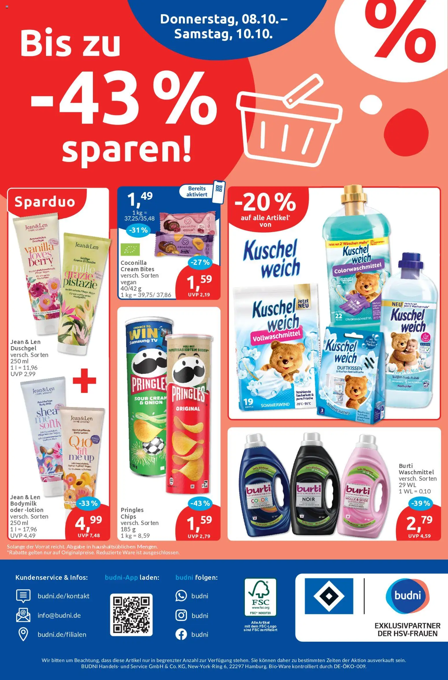 Budni Prospekt – gültig ab 05.10.2026 | Seite: 8 | Produkte: Samsung, Duschgel, Waschmittel, Pringles