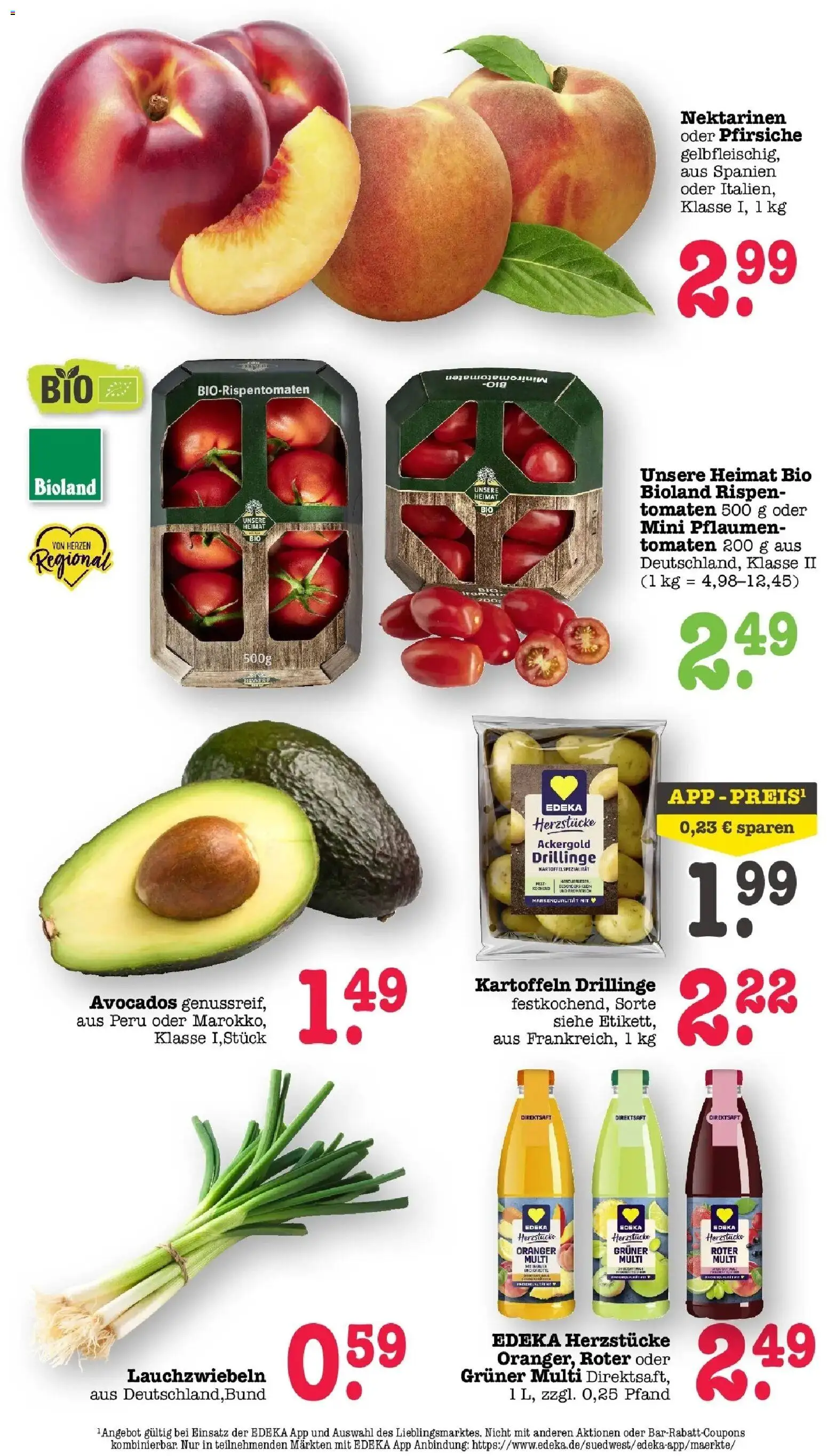 Edeka Prospekt Frankfurt Am Main (ab 10.08.2026) » Angebote Online | Seite: 23 | Produkte: Pflaumen, Nektarinen, Tomaten, Kartoffeln