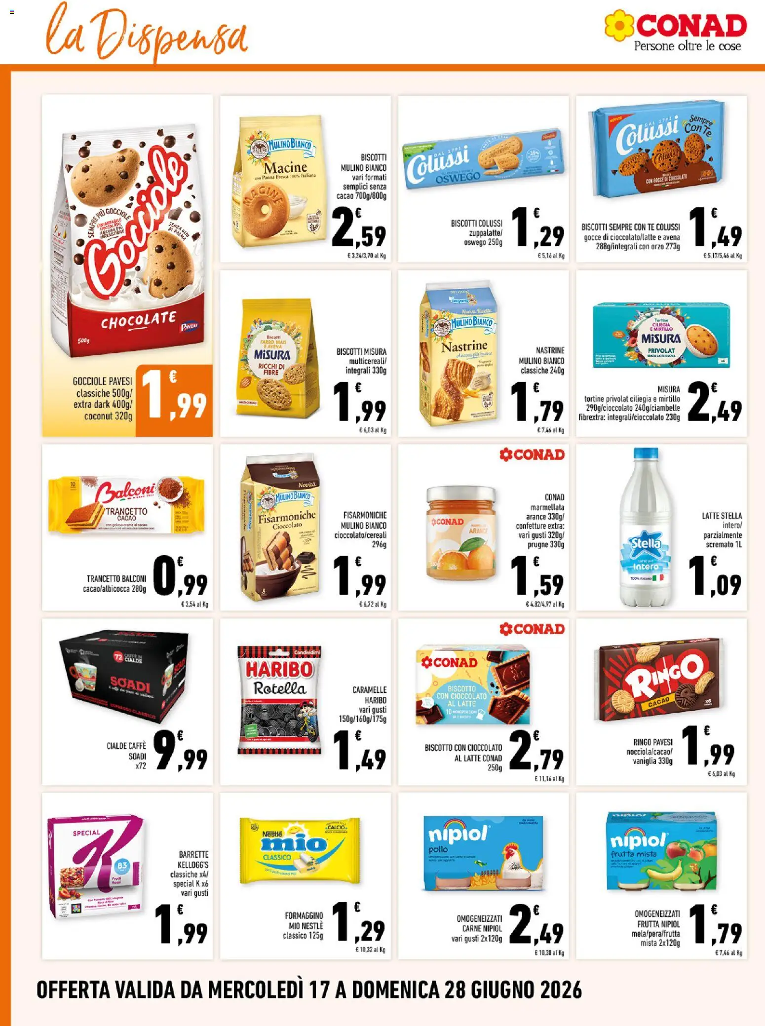 Volantino Conad del 17.06.2026 | Pagina: 10 | Prodotti: Pollo, Caramelle, Latte, Mais