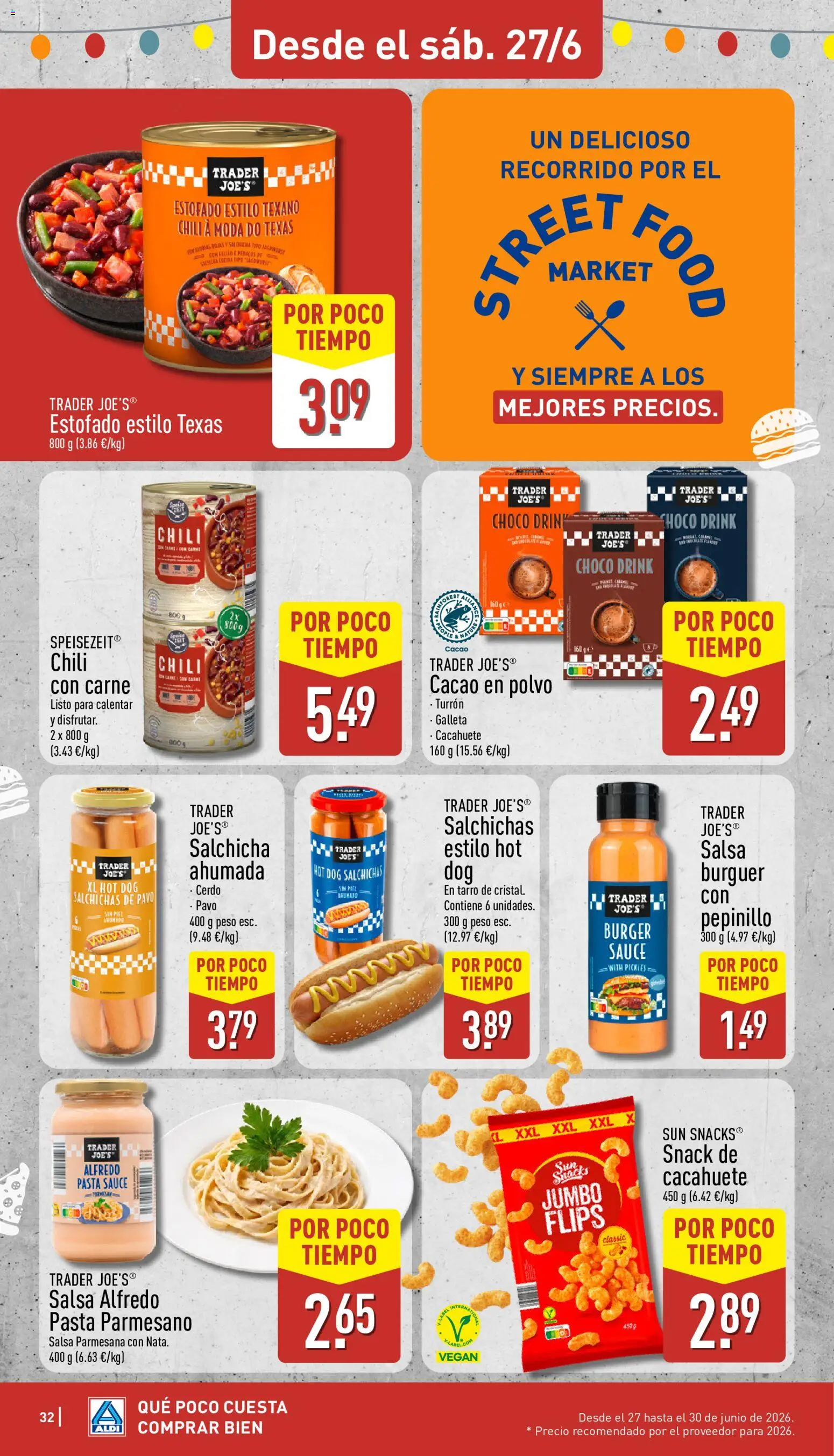 Aldi folleto Canarias │ válido desde el 22.06.2026 | Página: 32 | Productos: Cerdo, Pasta, Peso, Φρυγανιές σικάλεως