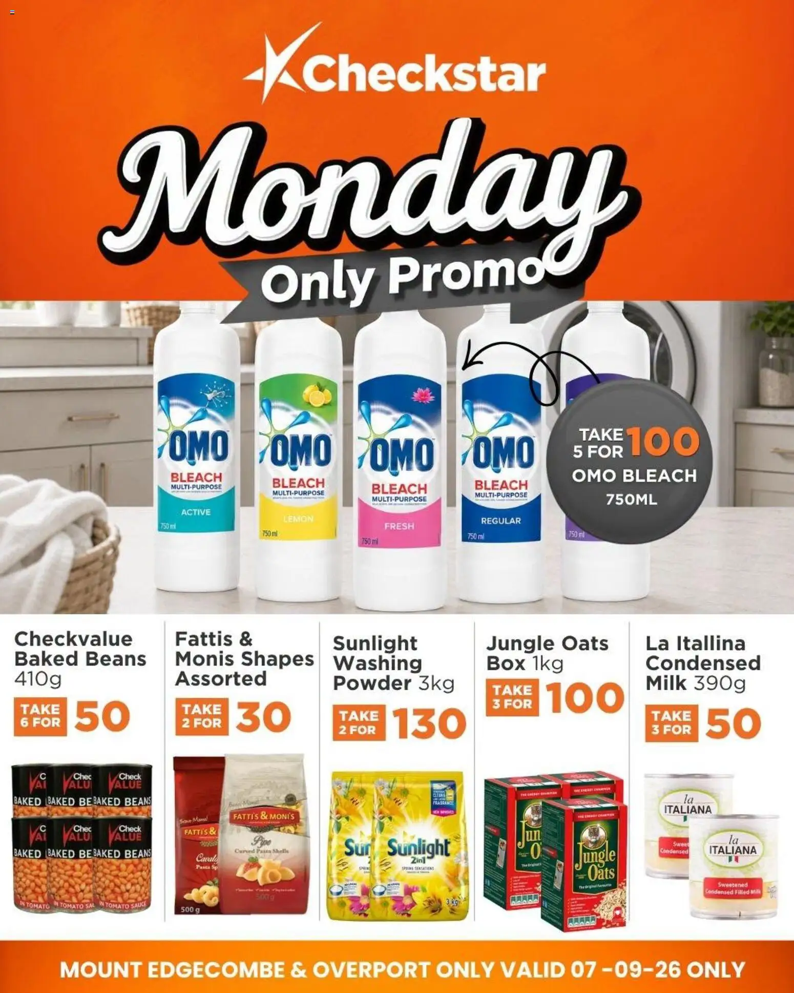 New Check Star catalogue – valid from 07/09/2026 | Page: 1 | Products: Beans, Baked beans, Oats, Pipe