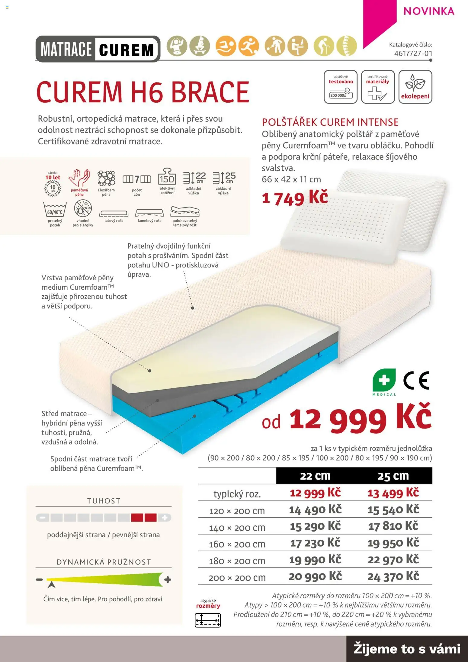 ASKO nábytek leták - Nabídka matrací od 01.01.2026 | Strana: 11 | Produkty: Matrace, Polštář, Rošt, Pěna
