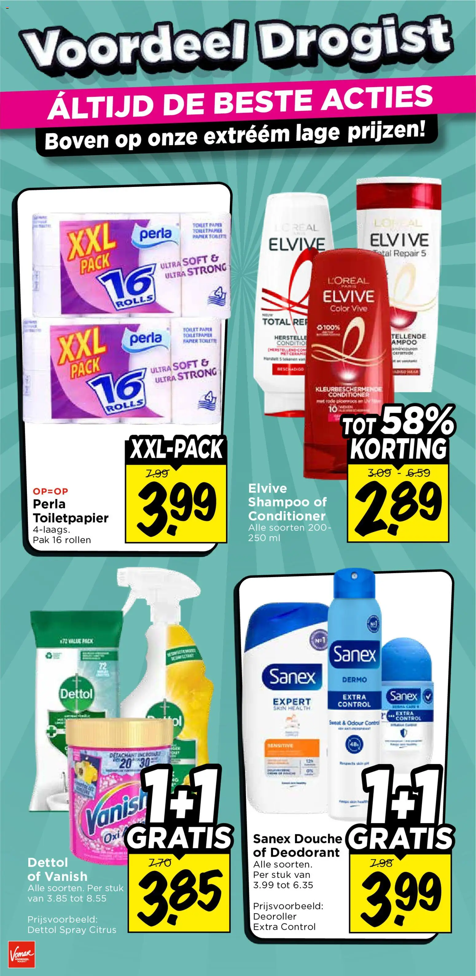 {H1} | Pagina: 15 | Producten: Douche, Toiletpapier, Shampoo, Conditioner