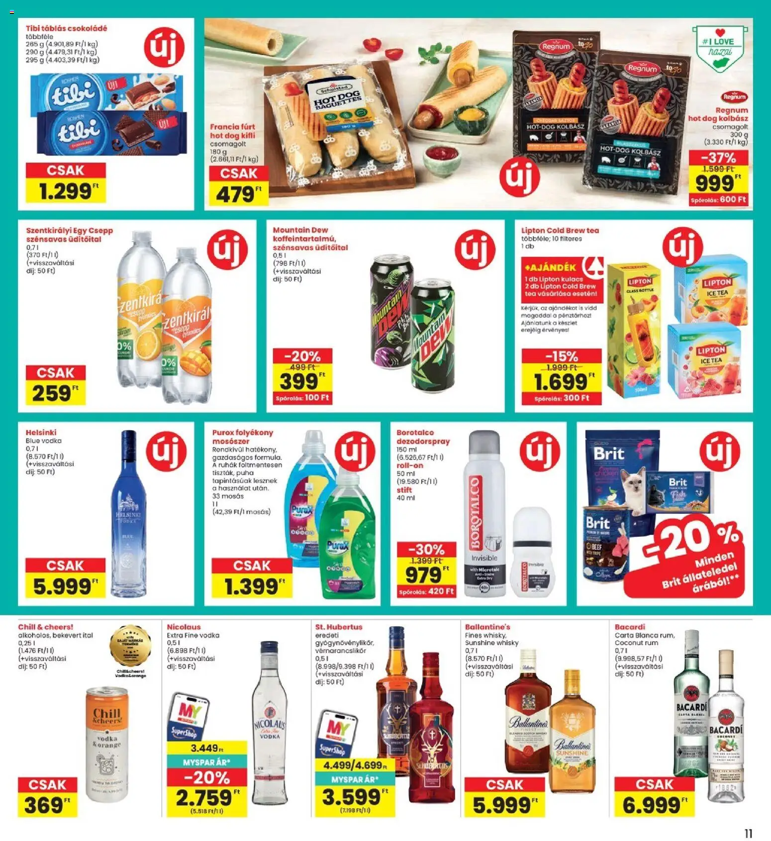 Interspar akciós ujság - amely érvényes a következő dátumtól: 2026.07.16. | Oldal: 11 | Termékek: Stift, St. Hubertus, Ballantine’s, Mosószer
