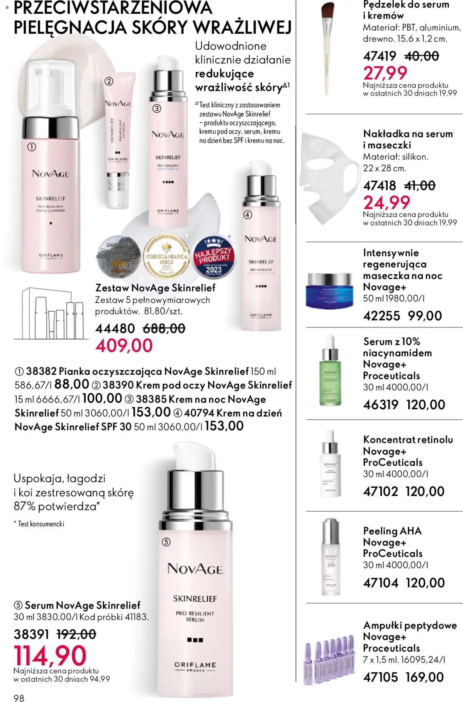 Oriflame Katalog 8 2026 od 27.05.2026 | Strona: 98 | Produkty: Maseczki, Peeling, Krem, Ampułki