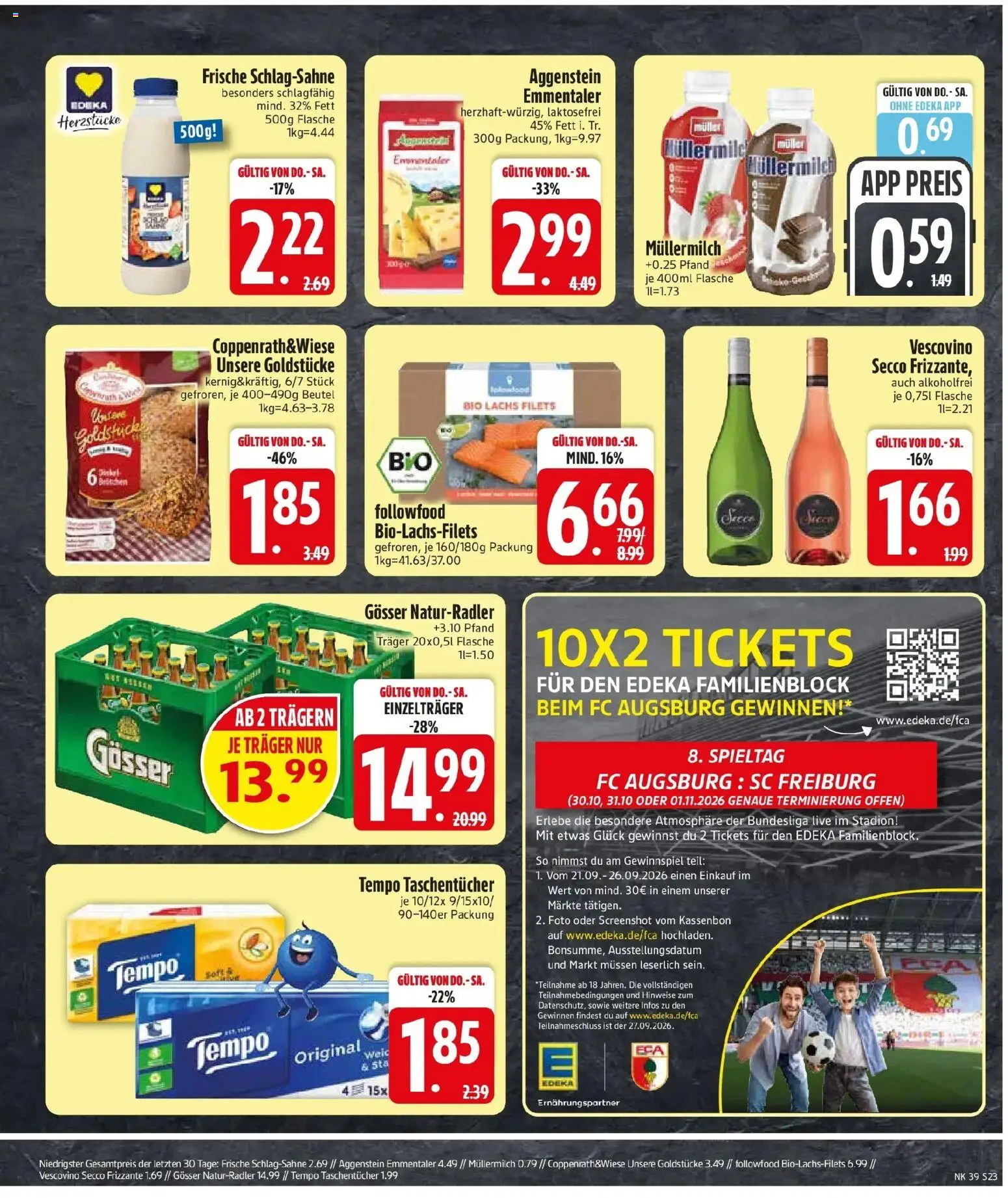 Edeka Prospekt Türkenfeld (ab 21.09.2026) » Angebote Online | Seite: 27 | Produkte: Taschentücher, Lachs, Tempo, Müllermilch