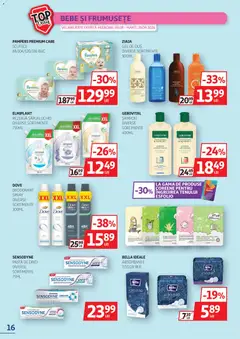 Ofertele Auchan valabile de la 09.09.2026 | Pagină: 16 | Produse: Bio, Pampers, Pastă de dinți, Rezervă săpun