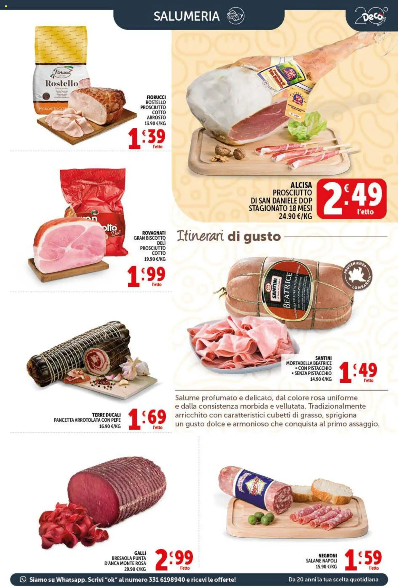 Volantino Decò del 20.05.2026 | Pagina: 3 | Prodotti: Arrosto, Prosciutto Cotto, Pancetta, Pepe