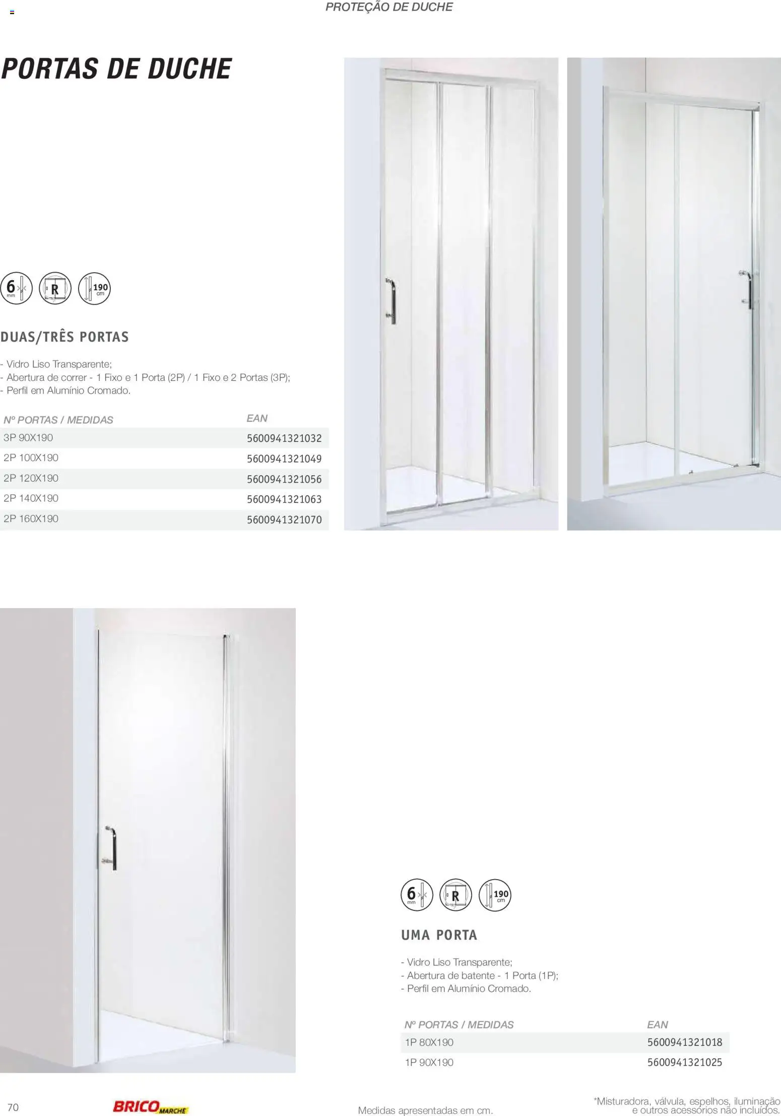 BricoMarché Catálogo de Inspiração Banho │ válido de 15/06/2026 | Página: 70 | Produtos: Porta, Portas, Iluminação