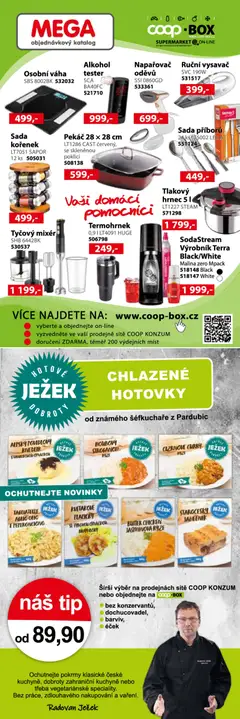 Náhled letáku Konzum leták od 14.10.2026 | Strana: 3 | Produkty: Box, Pekáč, Mixér, Kuchyně