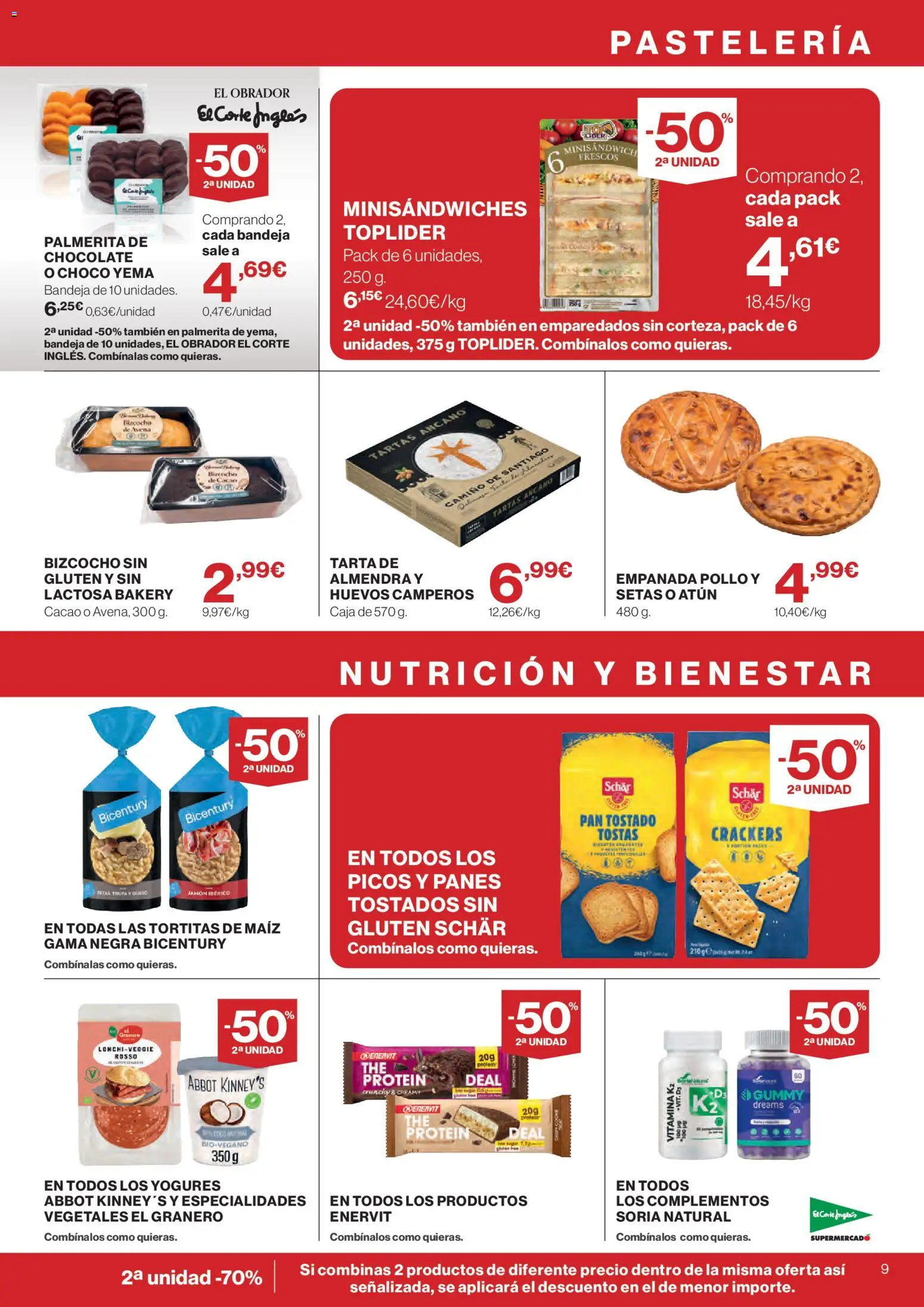 El Corte Inglés ofertas │ válido desde el 16/07/2026 | Página: 9 | Productos: Huevos, Pan, Chocolate, Φρυγανιές σικάλεως