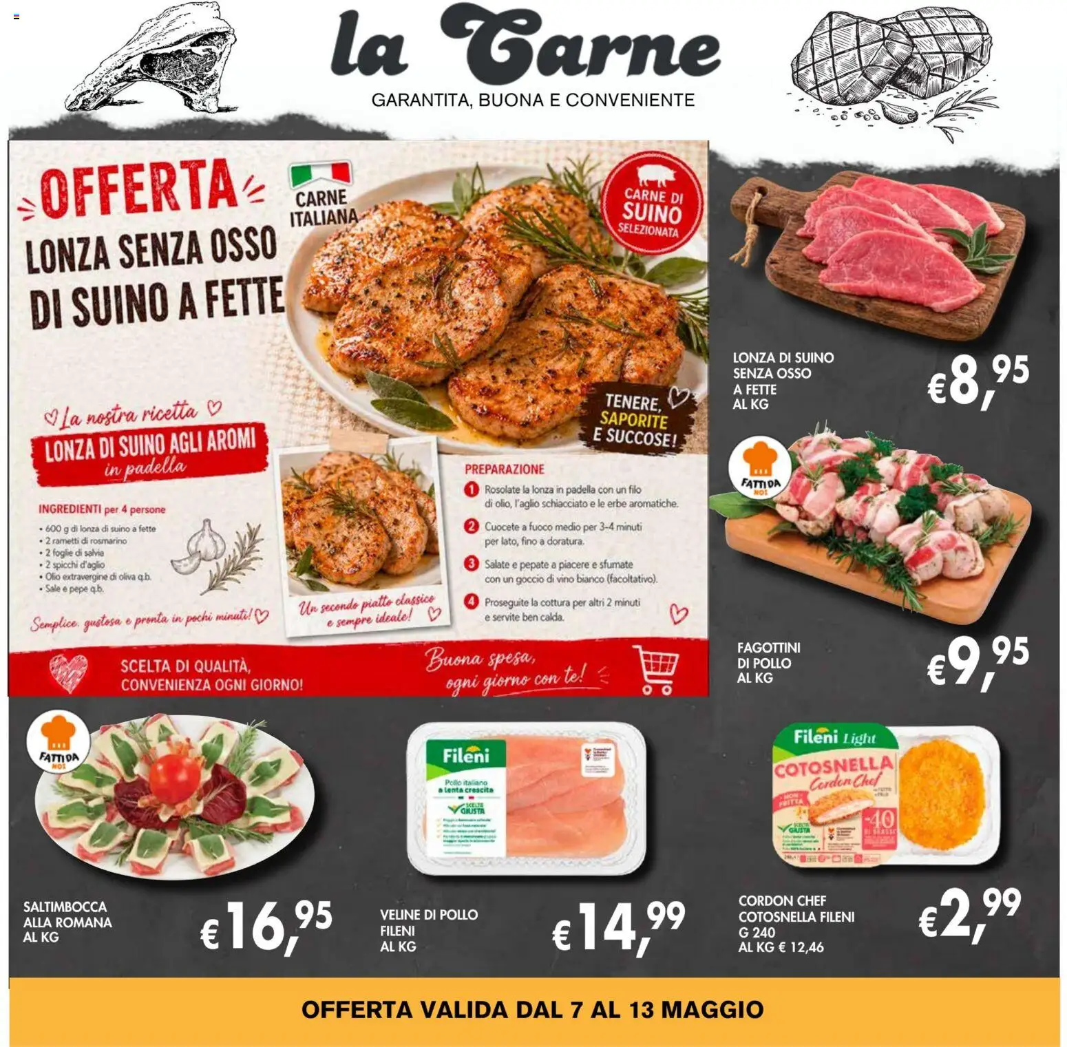 Volantino Coal del 07.05.2026 | Pagina: 4 | Prodotti: Sale, Suino, Vino, Piatto