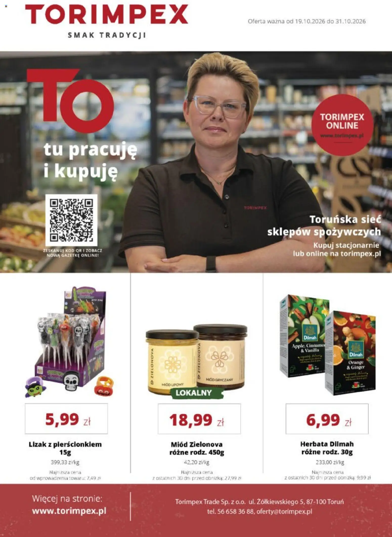 Torimpex gazetka od 19.10.2026 | Strona: 1 | Produkty: Miód, Herbata