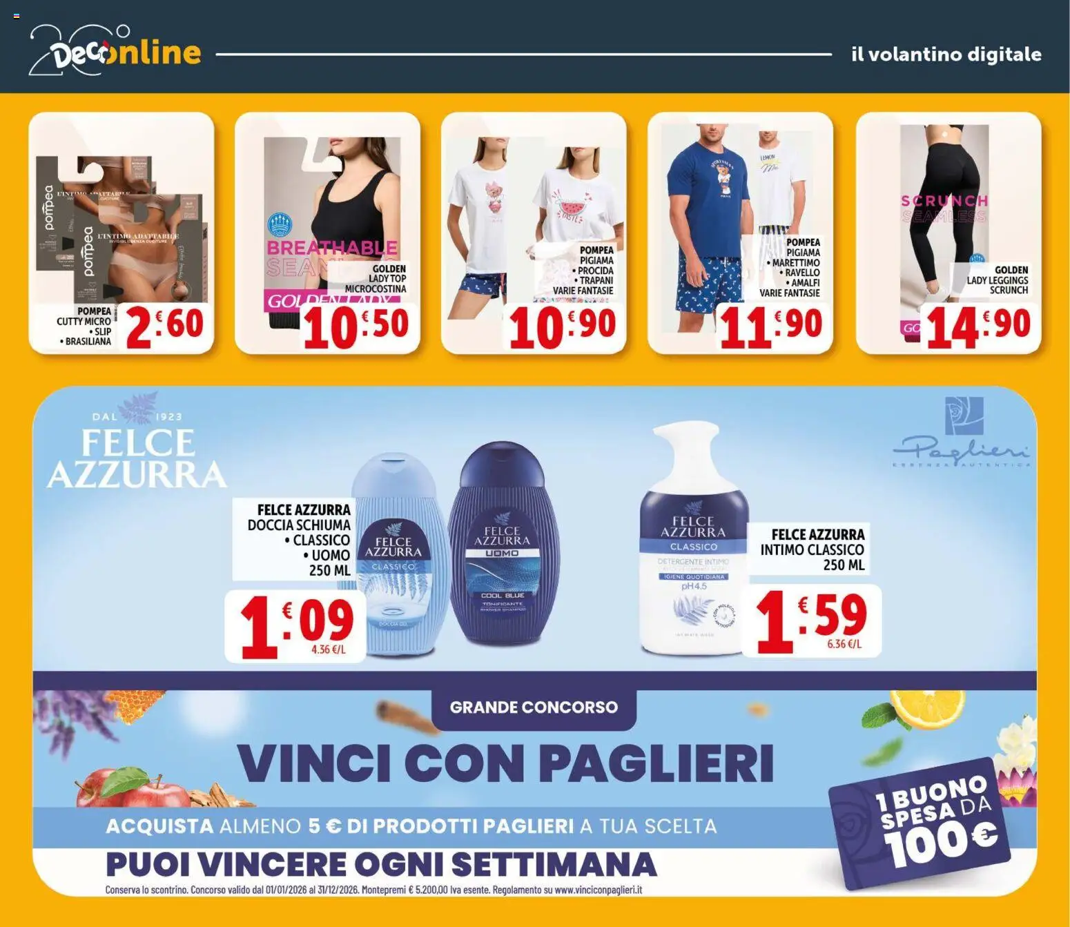 Volantino Decò del 29.05.2026 | Pagina: 30 | Prodotti: Detergente intimo, Detergente, Leggings, Top