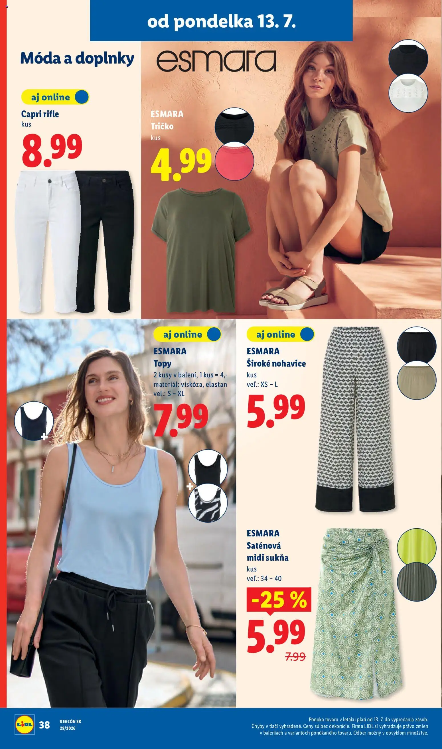 Nové Lidl akcie – leták je platný od 13.07.2026 | Strana: 48 | Produkty: Tričko, Nohavice