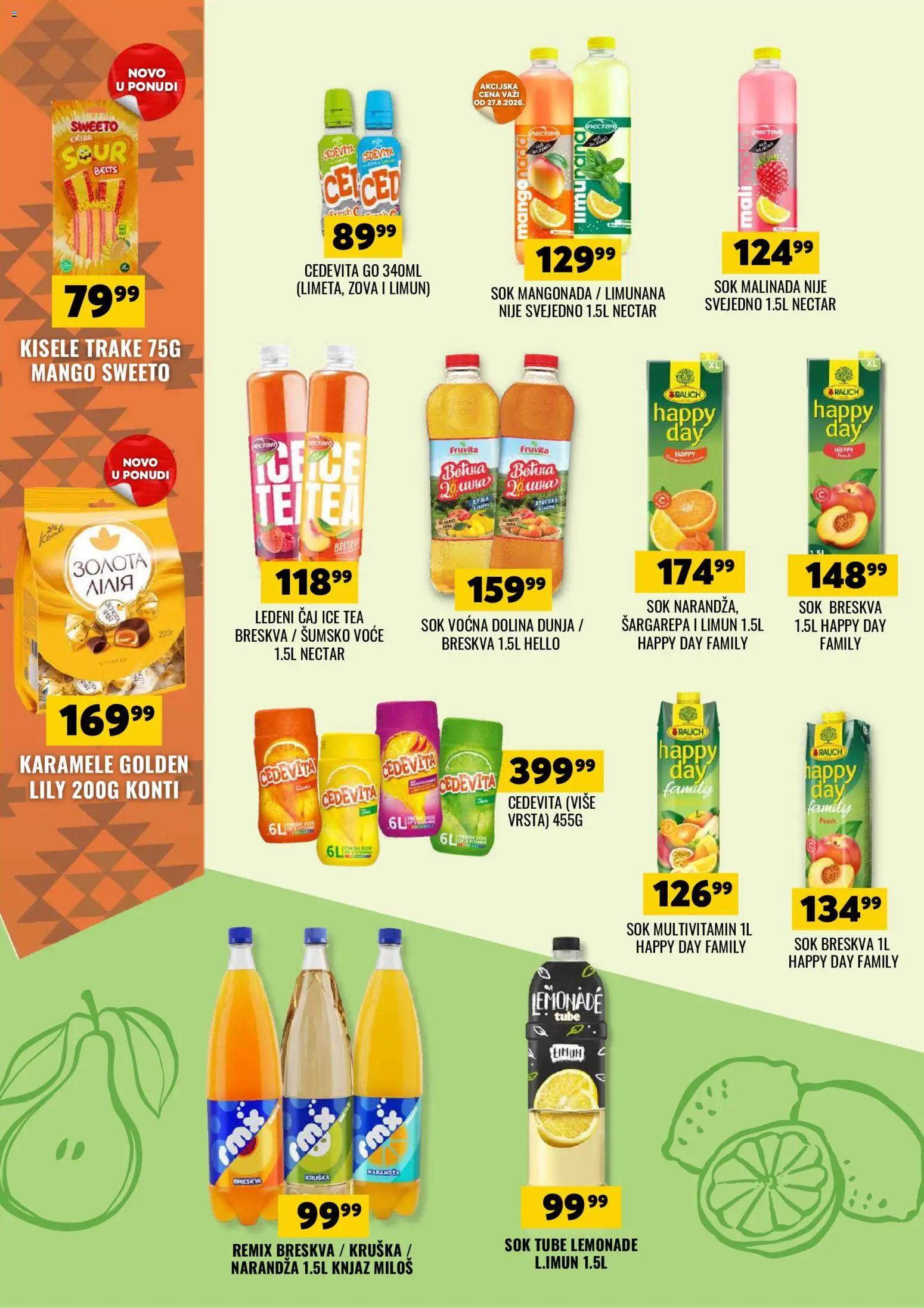 Tekijanka katalog - važi od 26.08.2026 | Strana: 10 | Proizvode: Ledeni čaj, Mango, Multivitamin, Fruvita