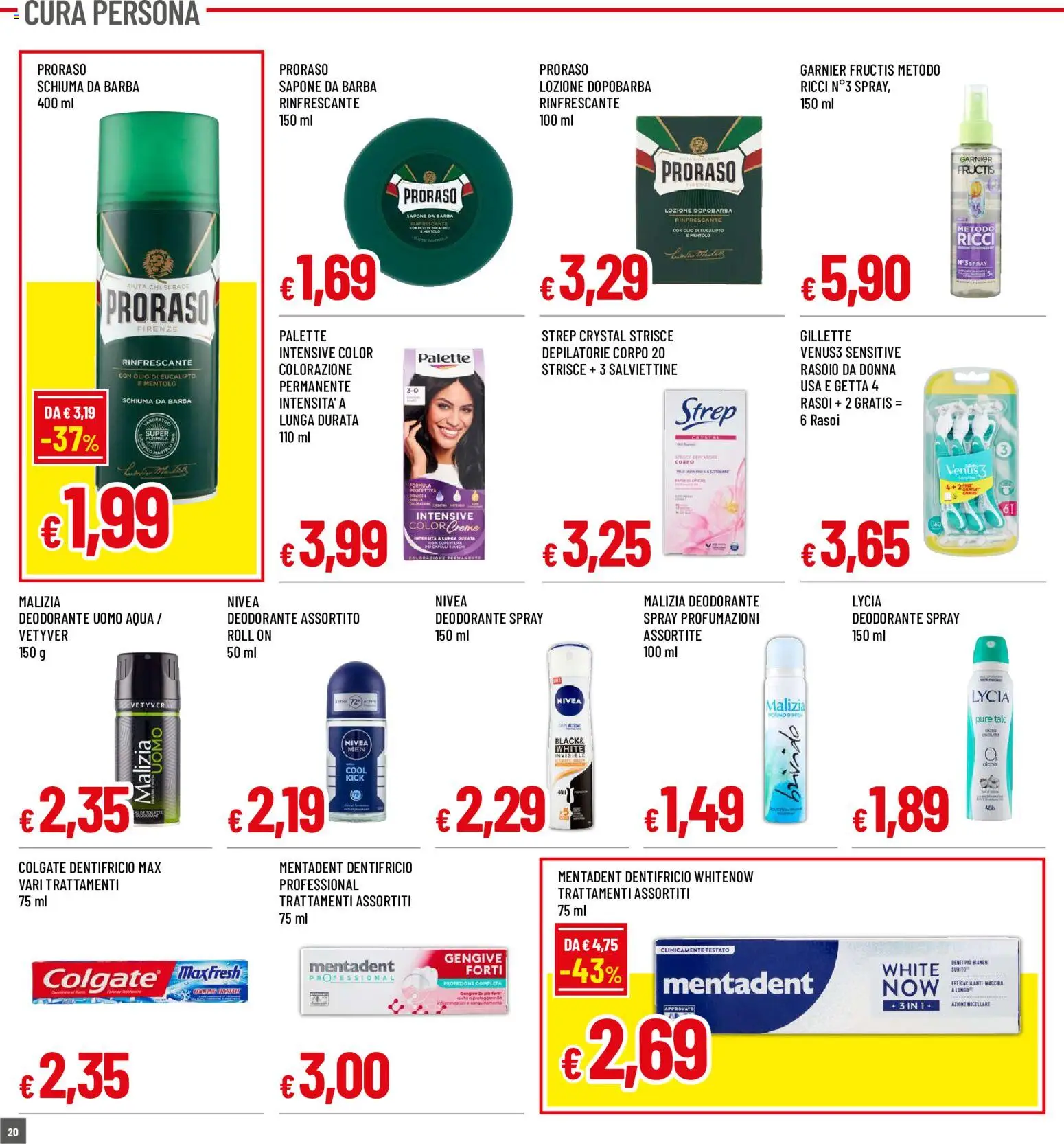 Volantino Famila del 20/08/2026 | Pagina: 20 | Prodotti: Schiuma da barba, Dopobarba, Lozione dopobarba, Sapone