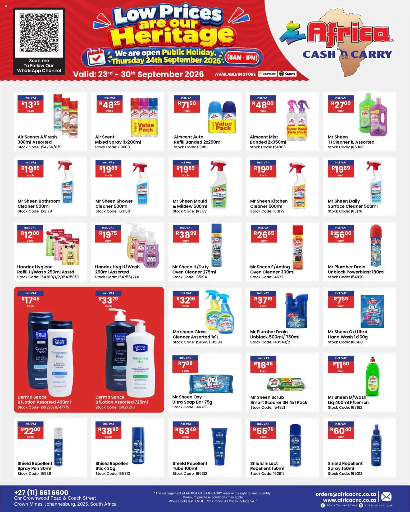 New Africa Cash & Carry catalogue – valid from 23/09/2026 | Page: 80 | Products: Shower, Surface cleaner, Stock, Soap